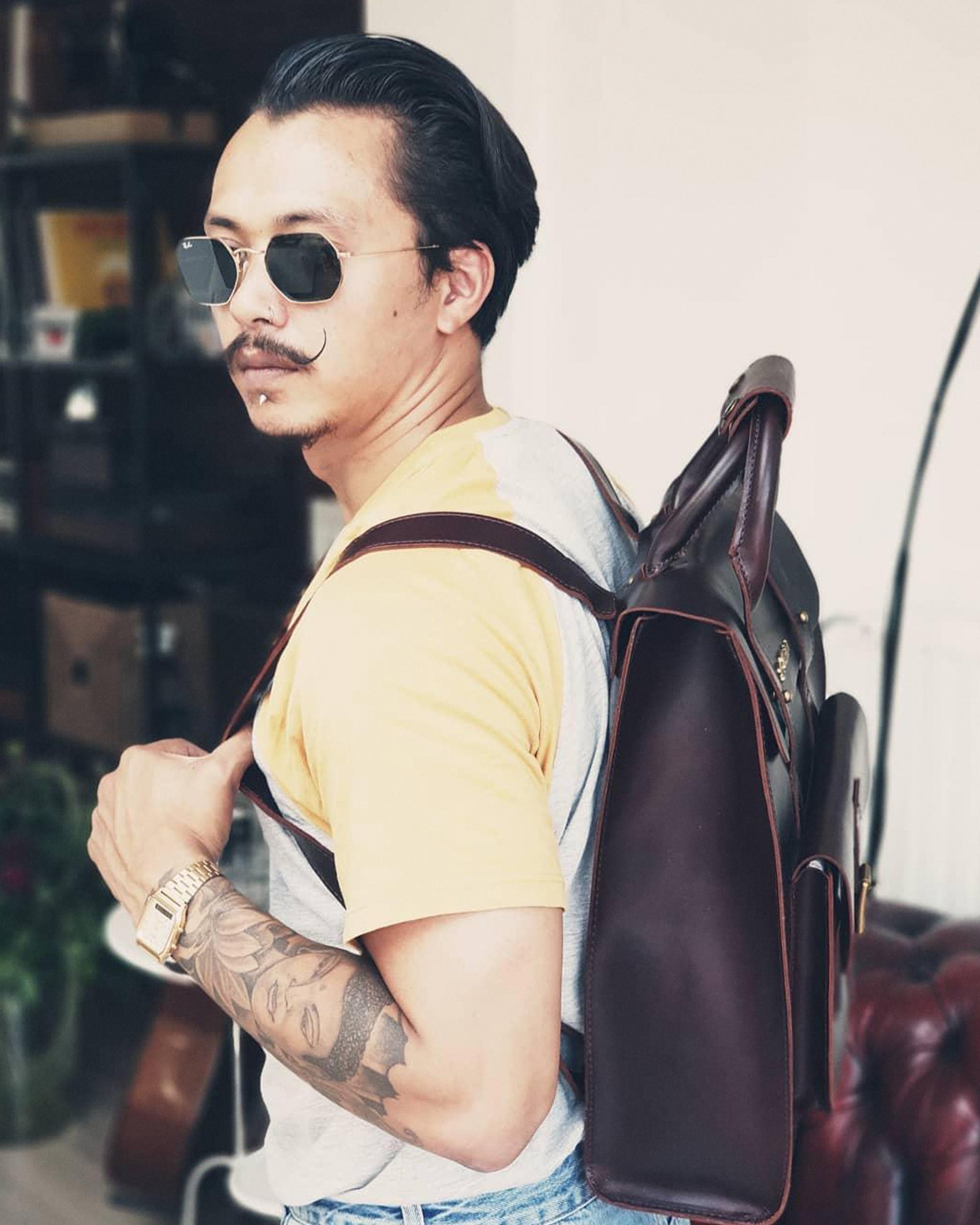 Dr. Martens Brando Leather Backpack Brown for Men | Lyst