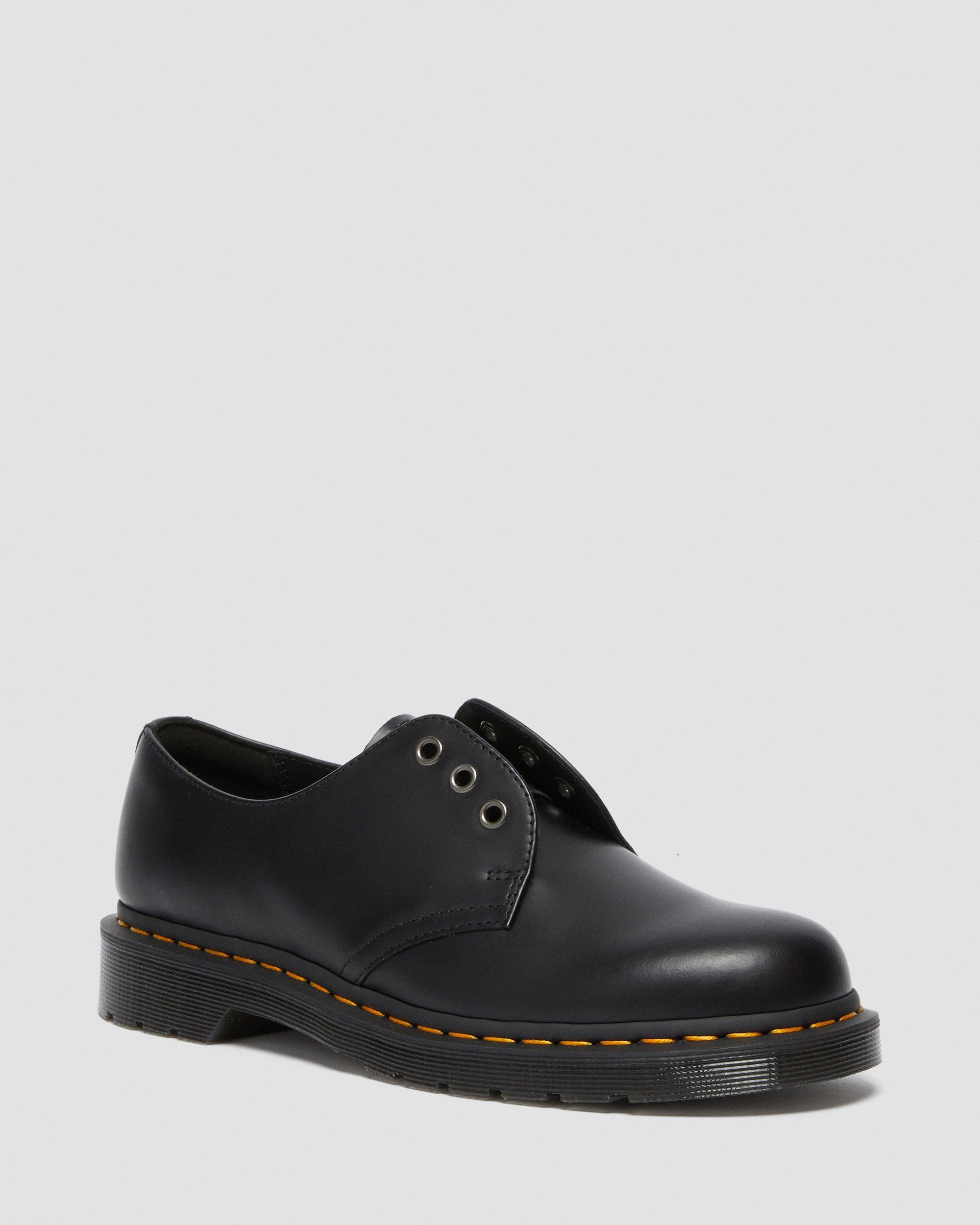 Dr. Martens 1461 Elastic Smooth Leather Oxford Shoes in Black | Lyst