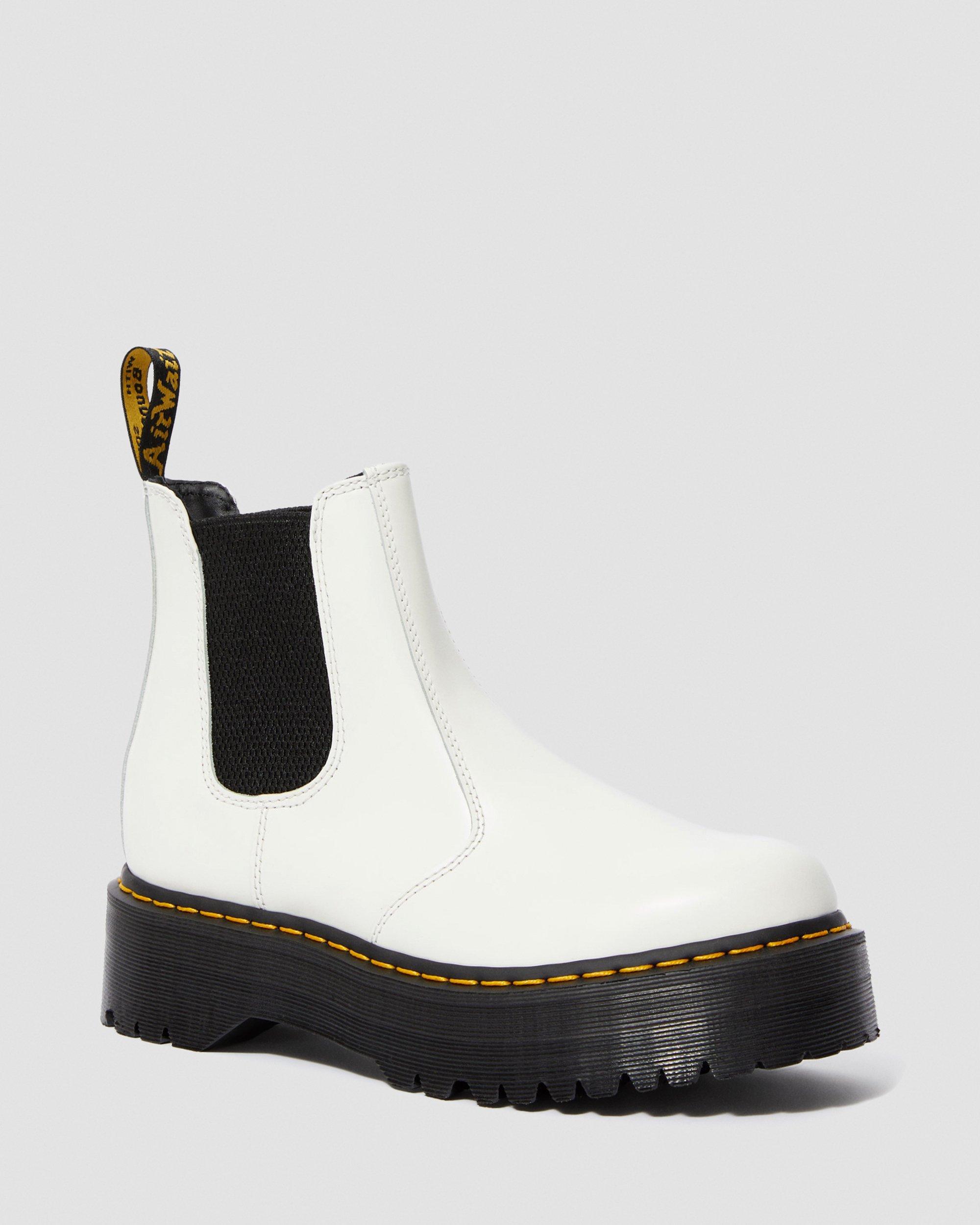 smooth platform chelsea boots