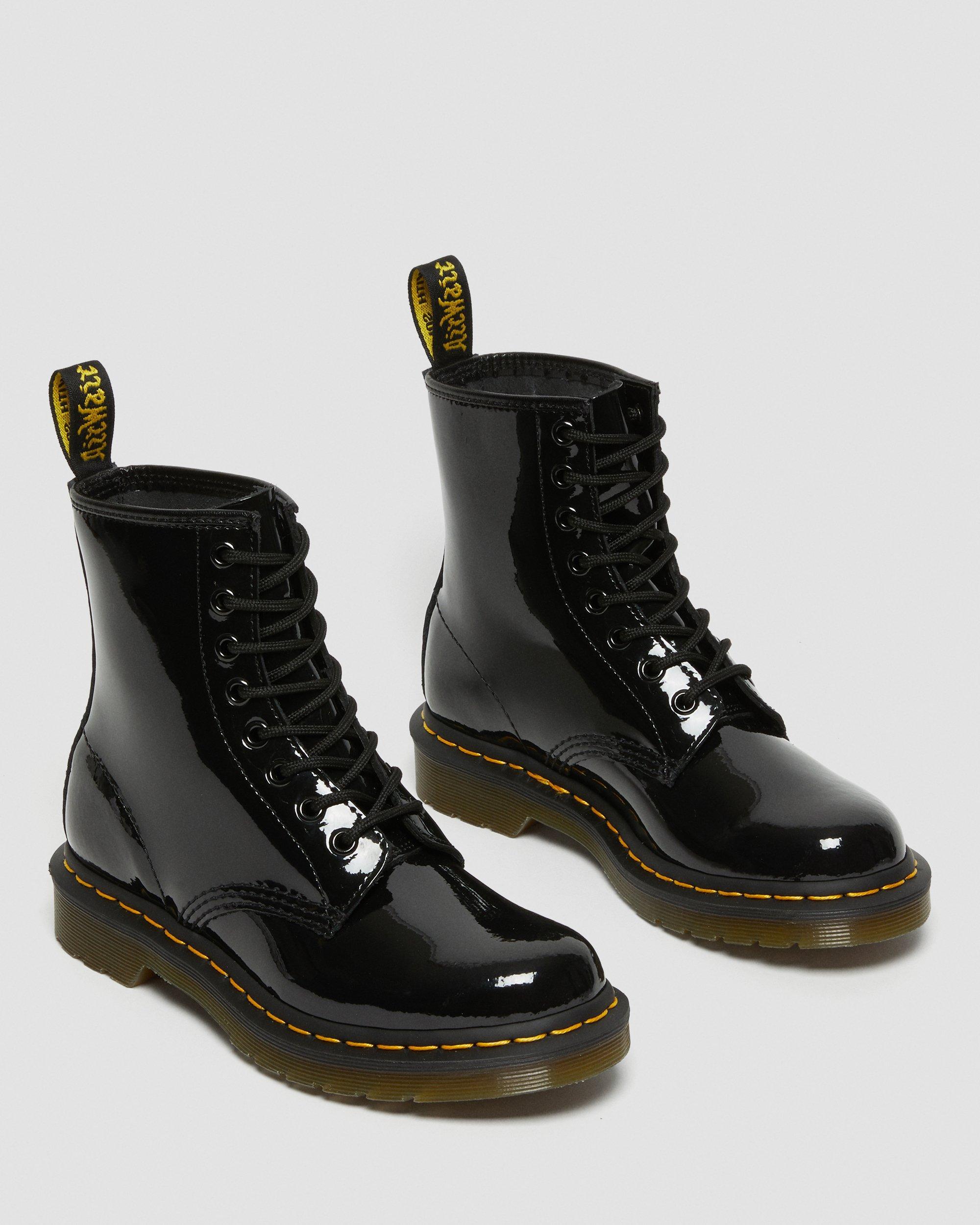 Dr. Martens 1460 Leather Boots Black Patent Lamper - Save 16% | Lyst