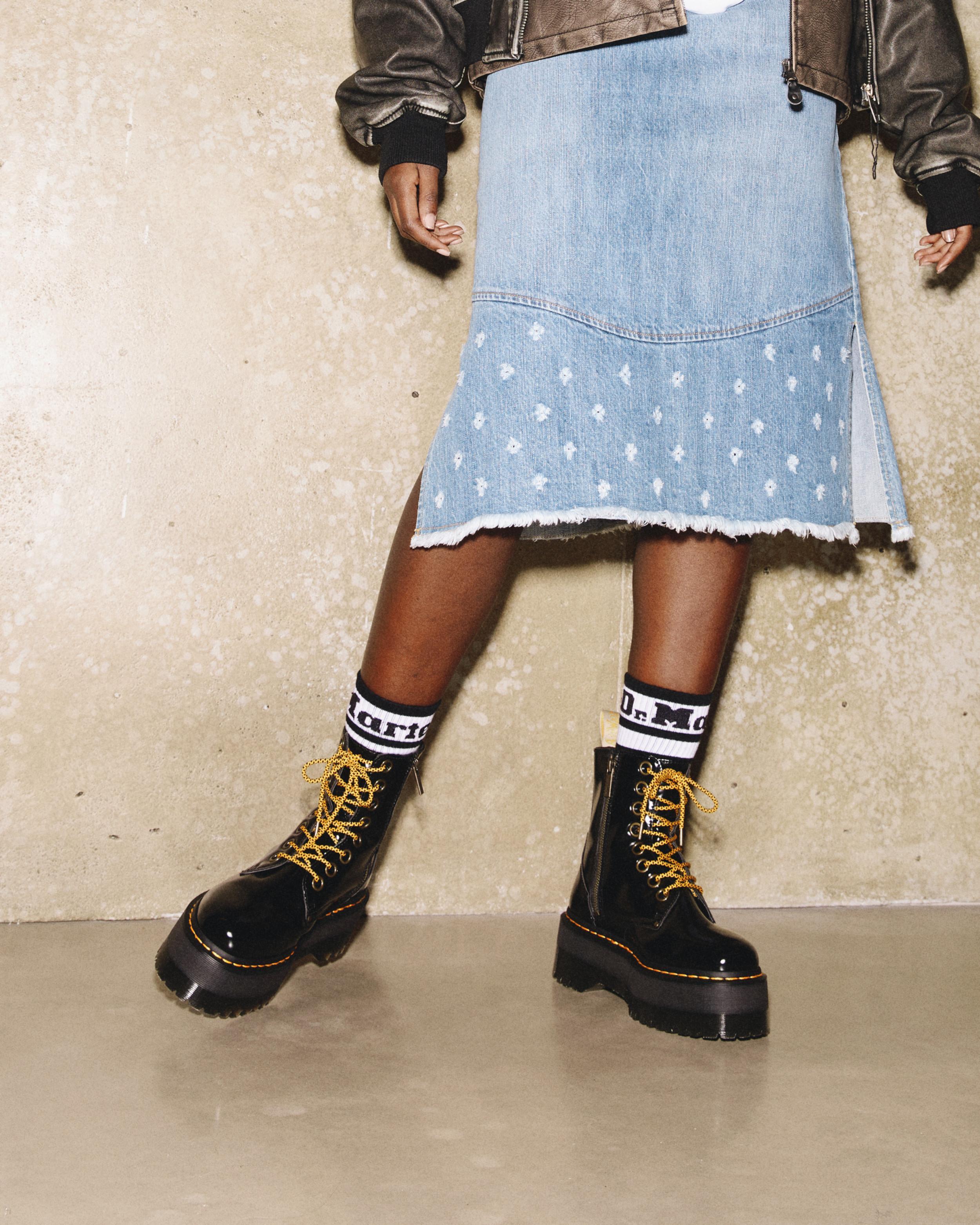 Dr. Martens Vegan Jadon Boot Max Platforms in Black Lyst UK