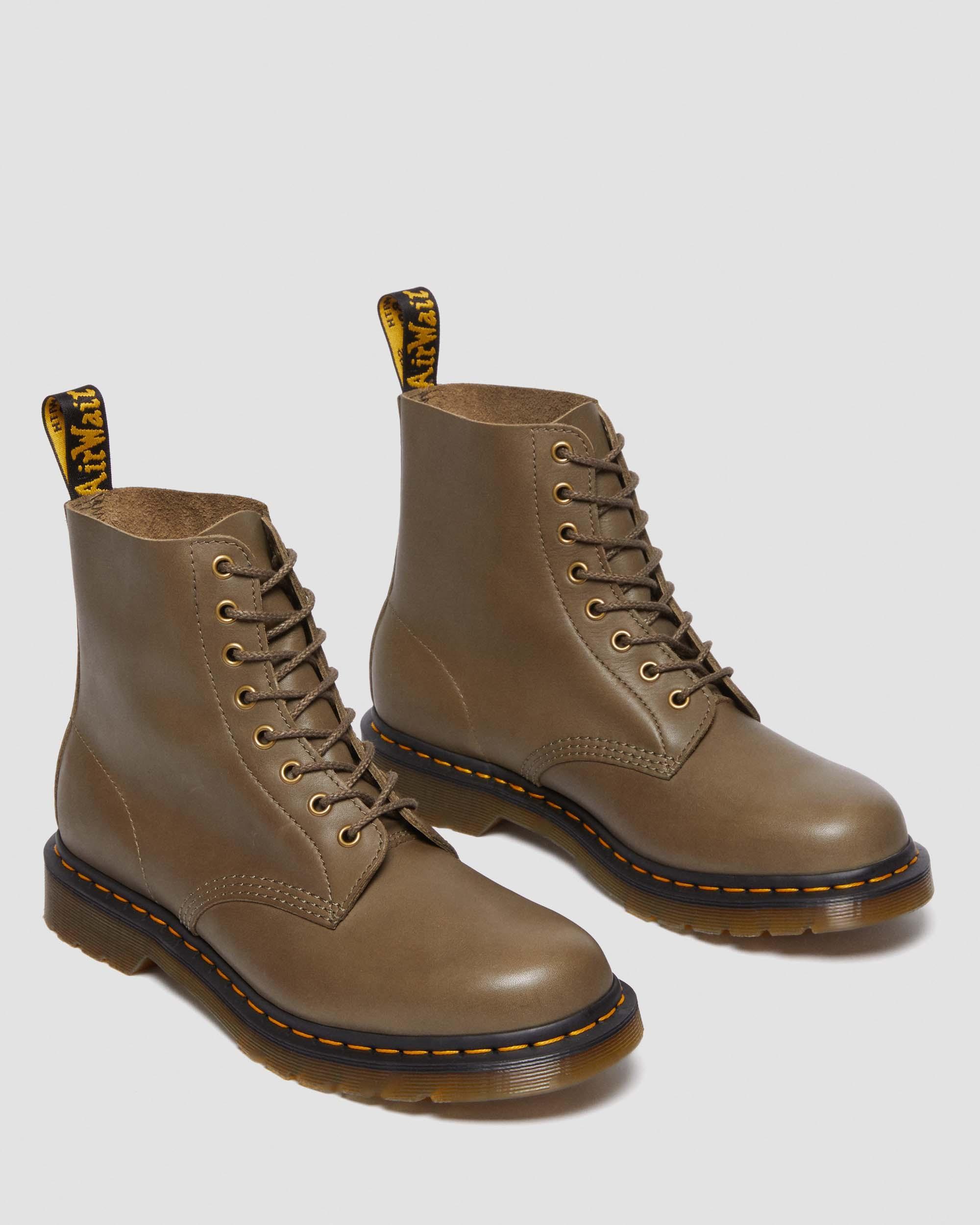 Dr. Martens 1460 Pascal Carrara Leather Lace Up Boots in Brown | Lyst