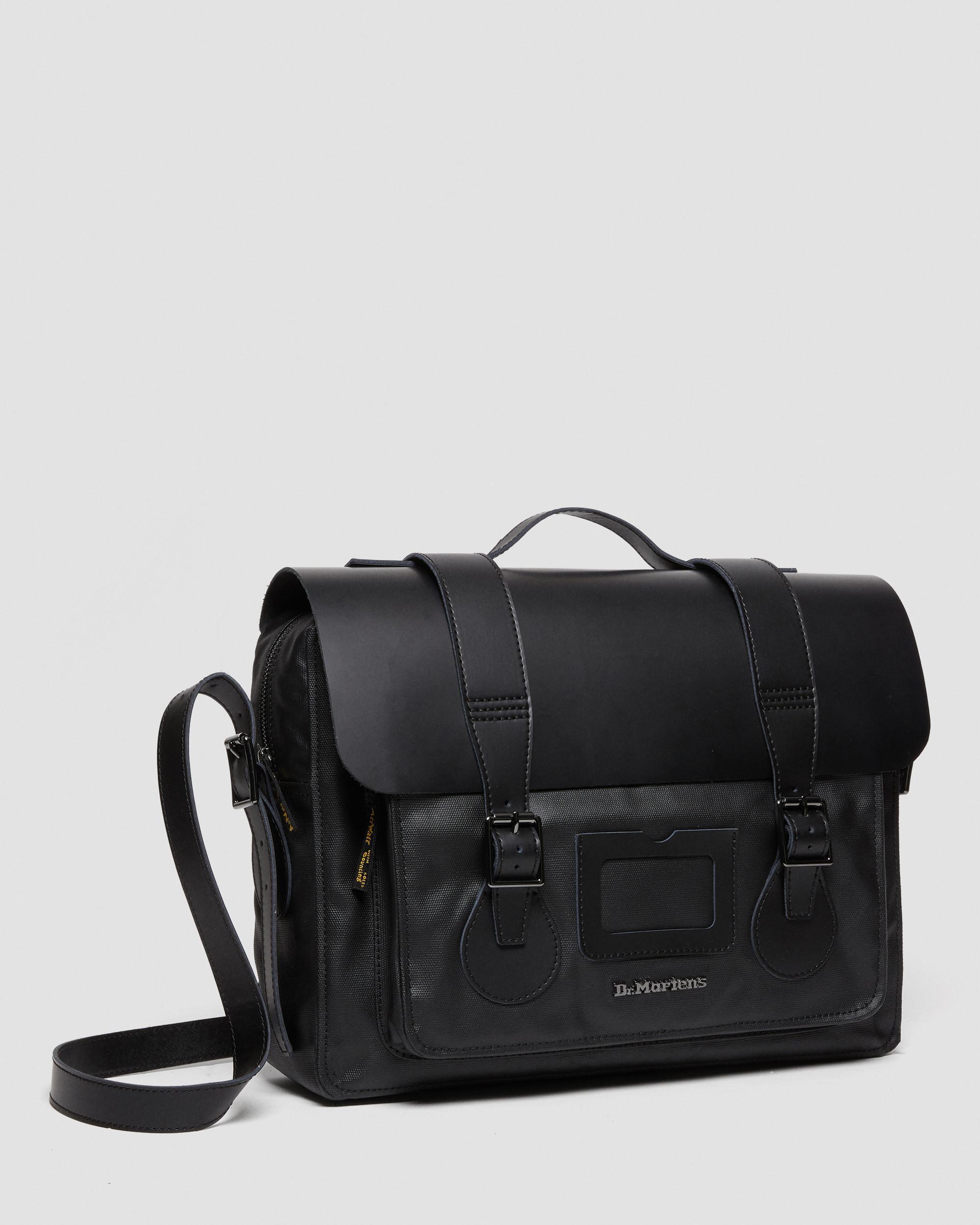 Dr. Martens Leather Kiev Smooth & Canvas Messenger Bag in Black | Lyst UK