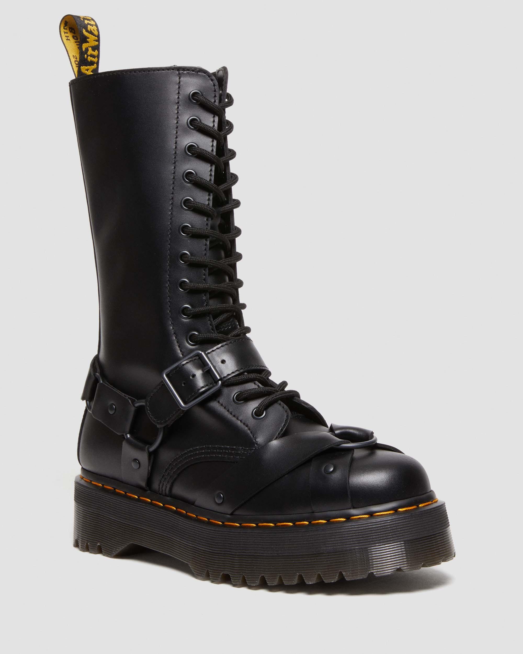 Stivali platform alti stringati da Uomo di Dr. Martens in Nero Lyst