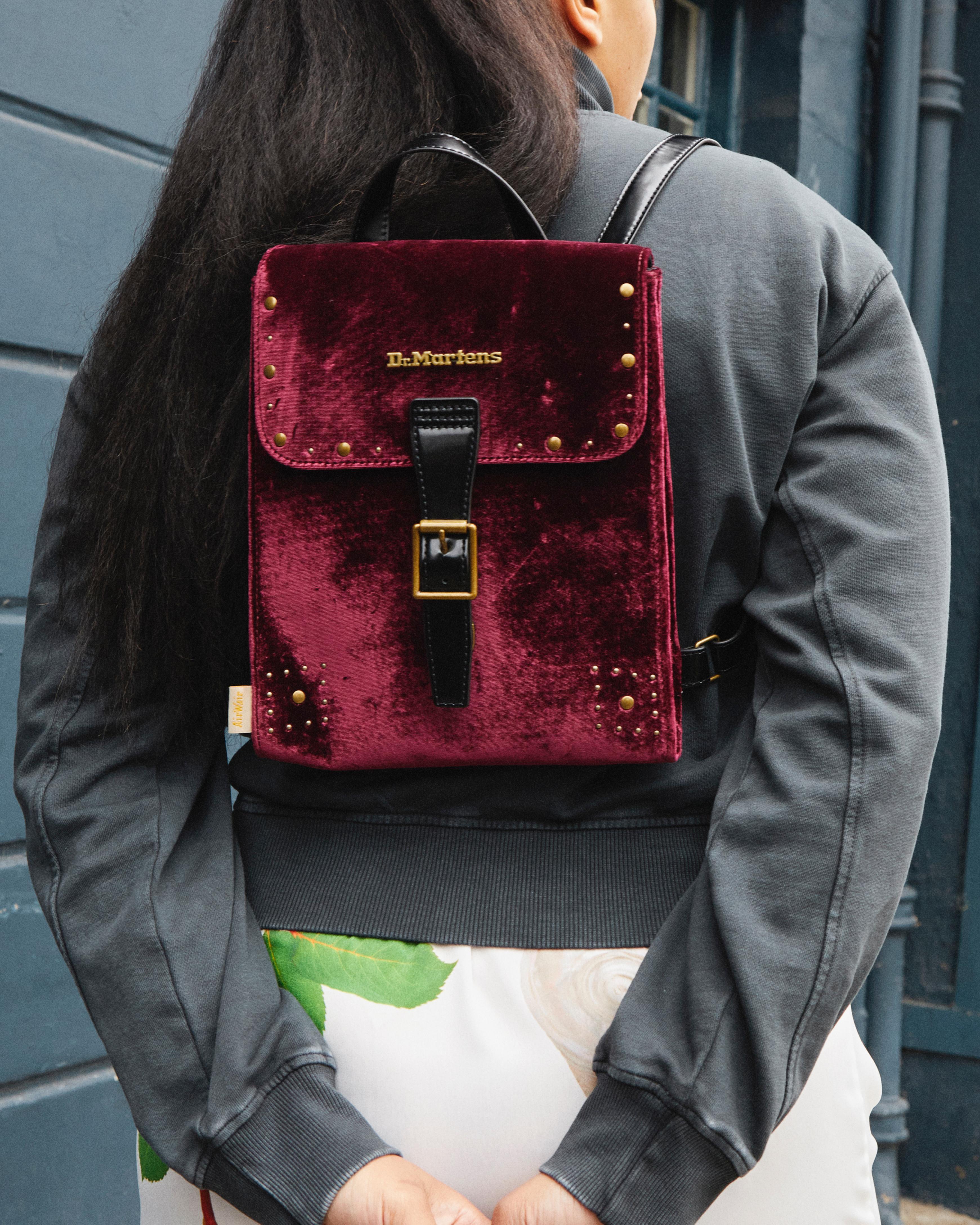 doc martens mini backpack Dr. Leather Box Backpack, Black Smooth+Black Kiev Dr Martens boots and shoes define generations of rebel style and anti Dr. Martens Mini Velvet Backpack