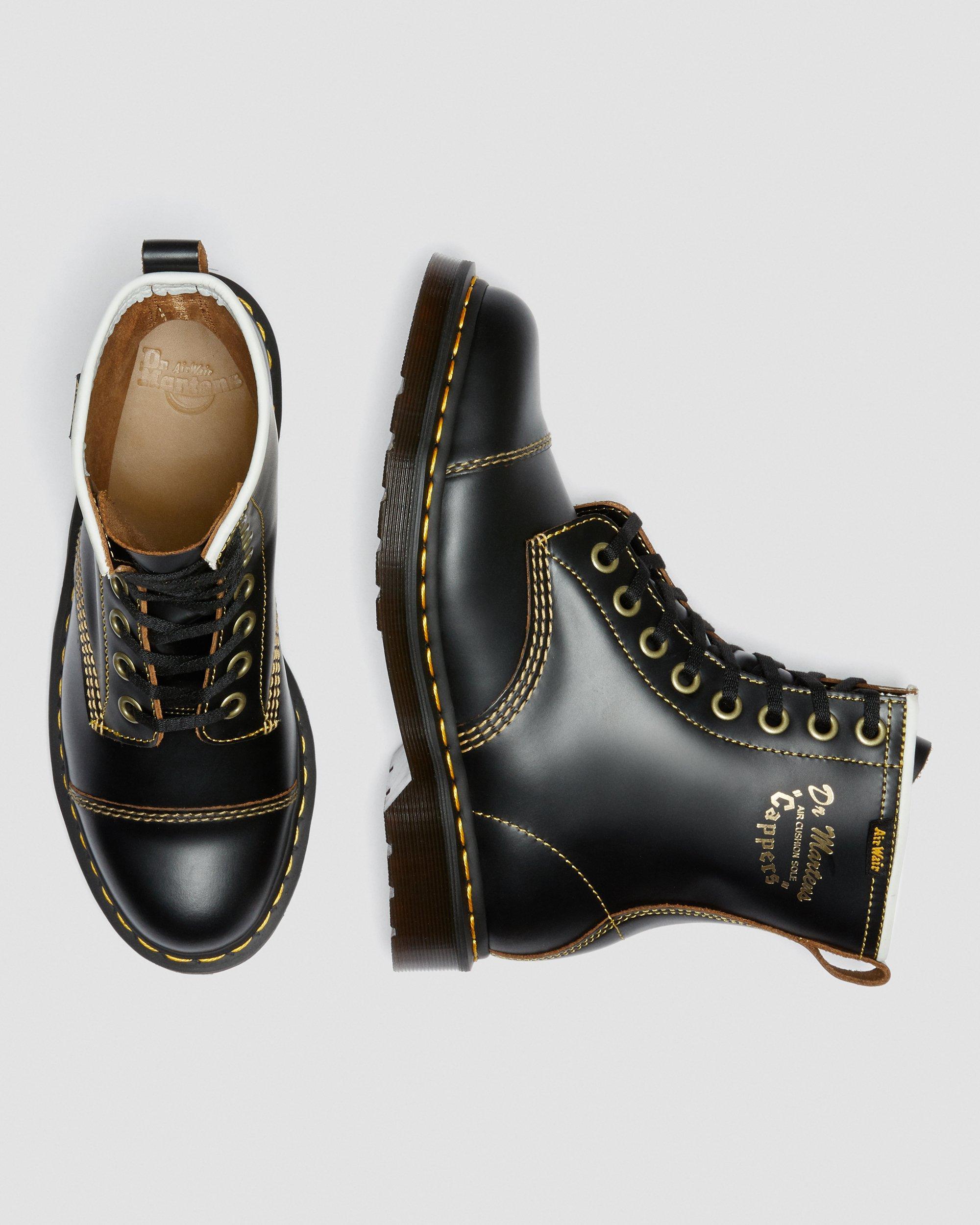 Dr. Martens Capper Vintage Smooth Leather Boots in Black | Lyst