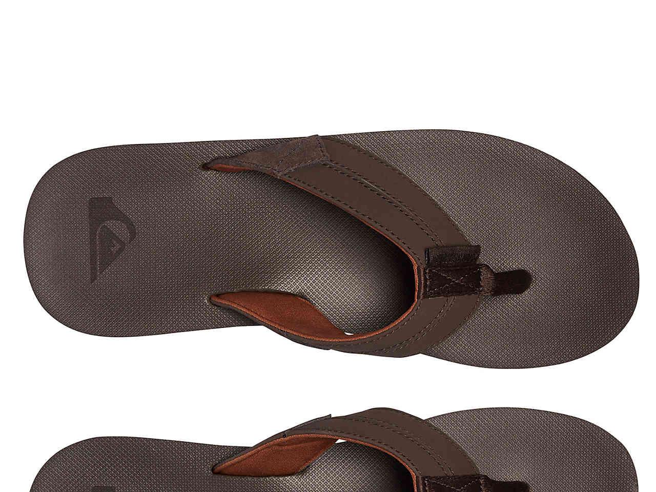 quiksilver leather flip flops