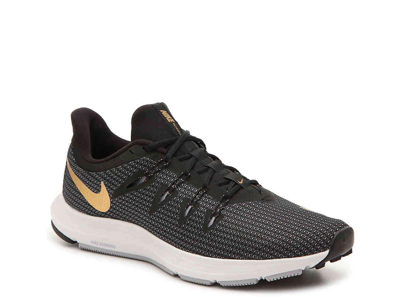 Nike Rubber Quest Lightweight Running Shoe in Black//Gold Metallic (Black)  - Lyst