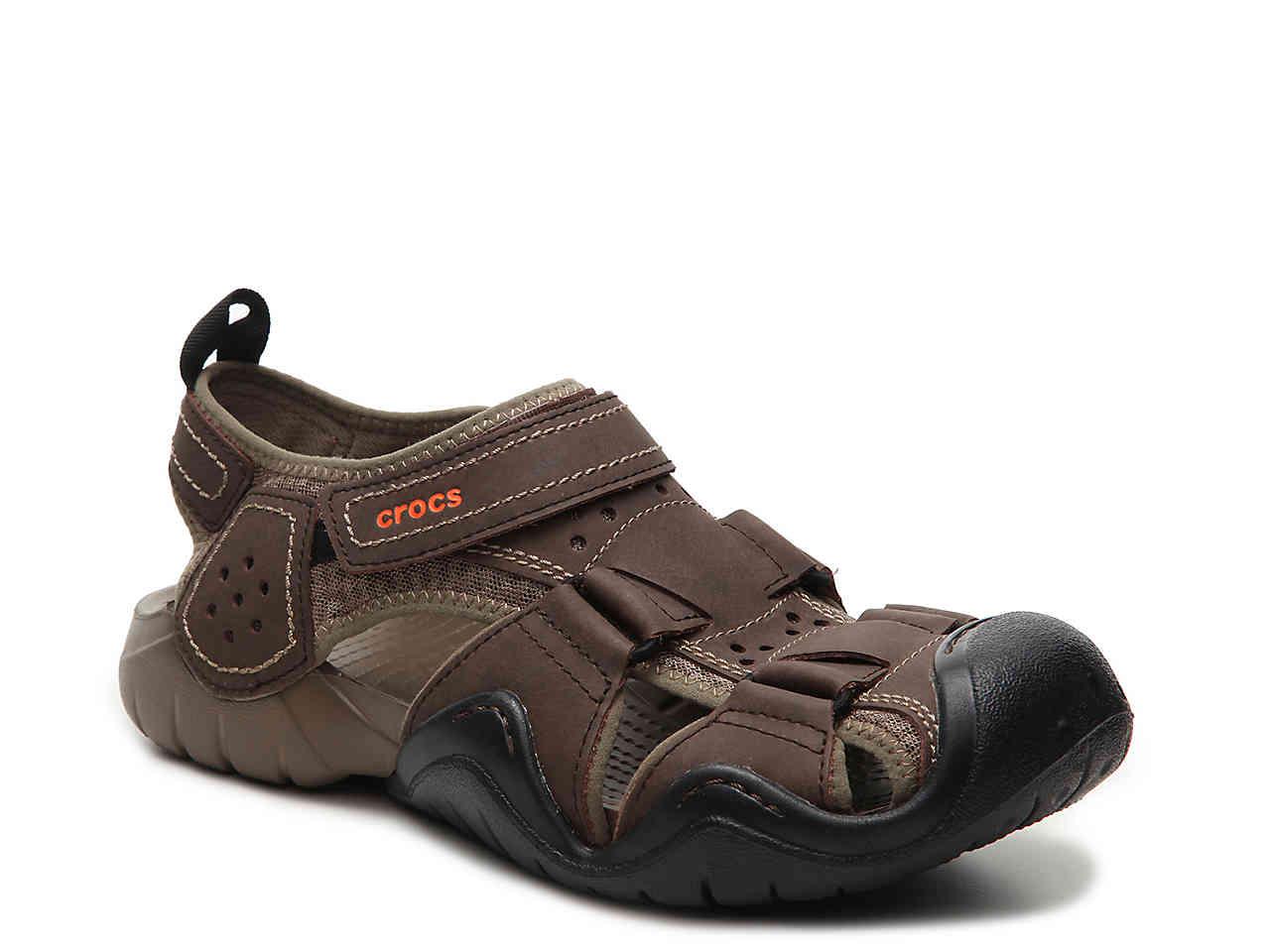 crocs brown sandals