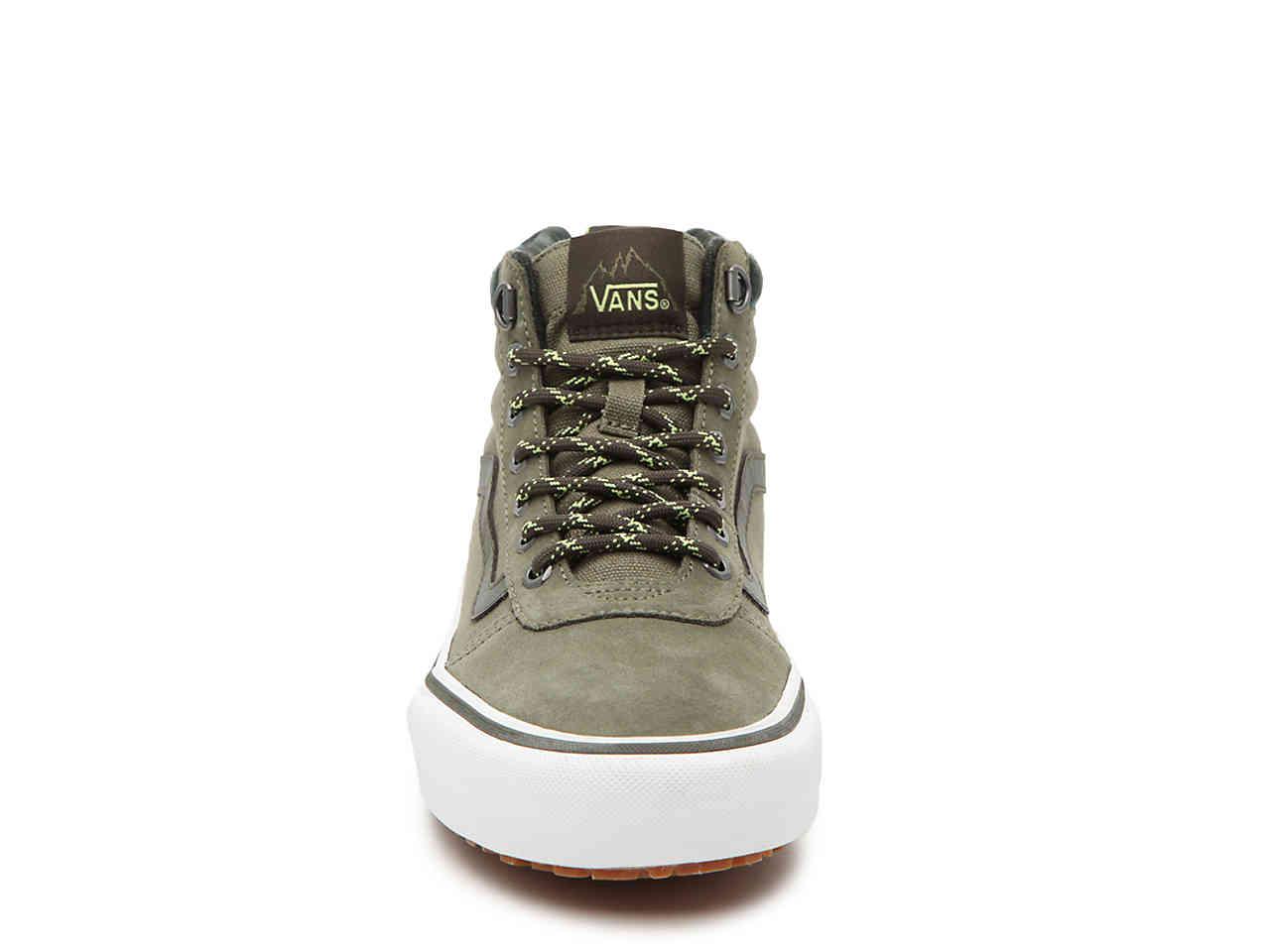 Vans Flannel Ward Hi Mte High-top Sneaker in Olive Green (Green) for Men |  Lyst