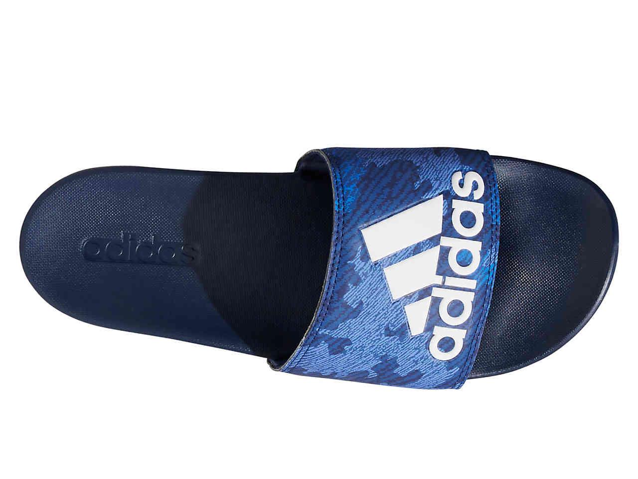 adidas slippers navy blue