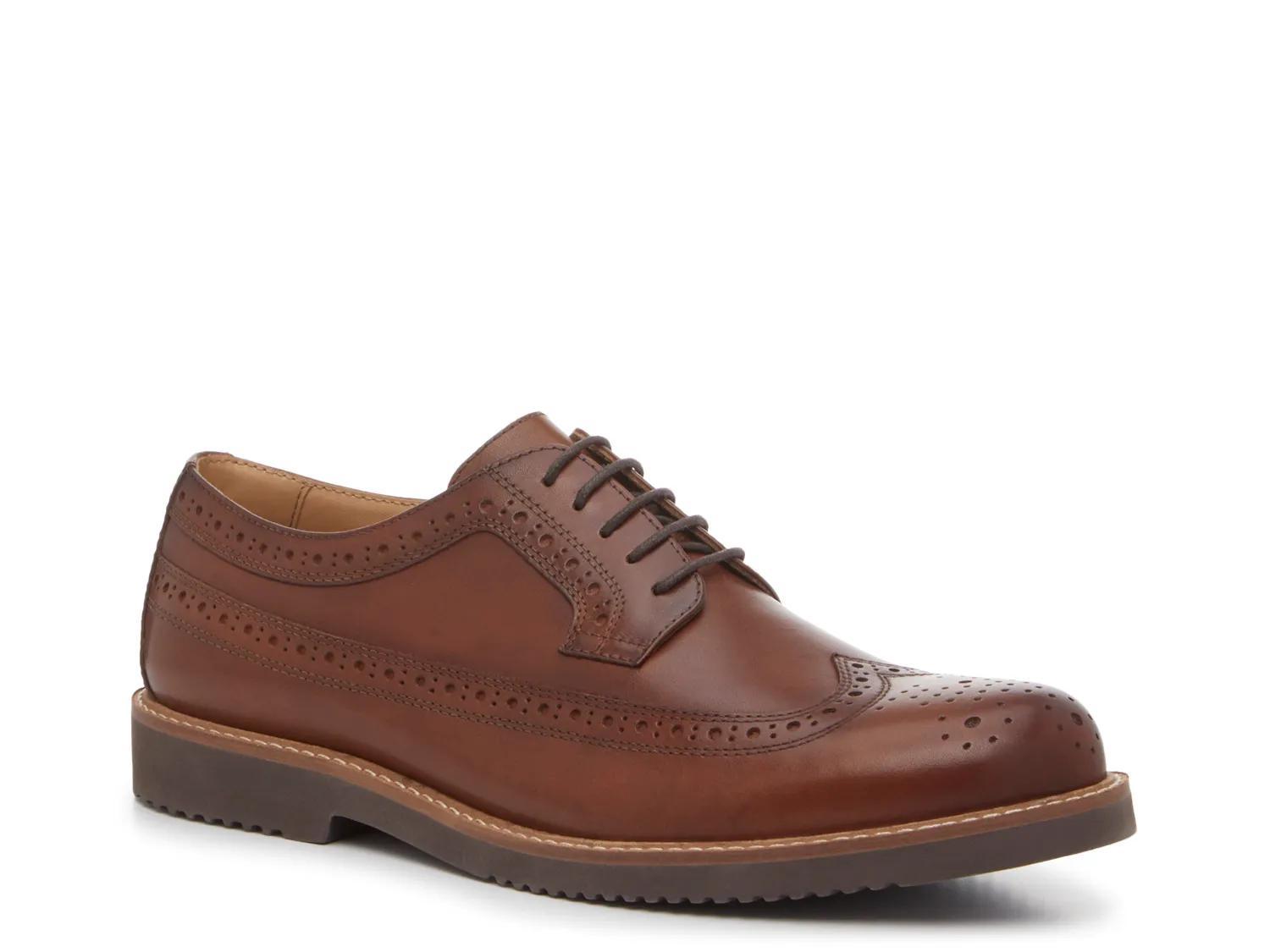 Vince Camuto Oxford Mens Sz 10D Dress Shoe Montano Wingtip Leather Formal Brown Vince Camuto Wide Width Ivon Wingtip Oxford in Brown for Men  main image 3