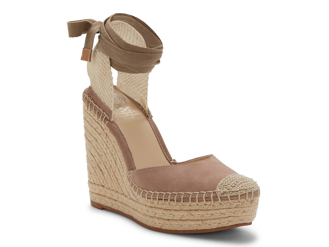 Vince Camuto Leather Alindra Espadrille Wedge Sandal in Light Brown (Brown) - Lyst