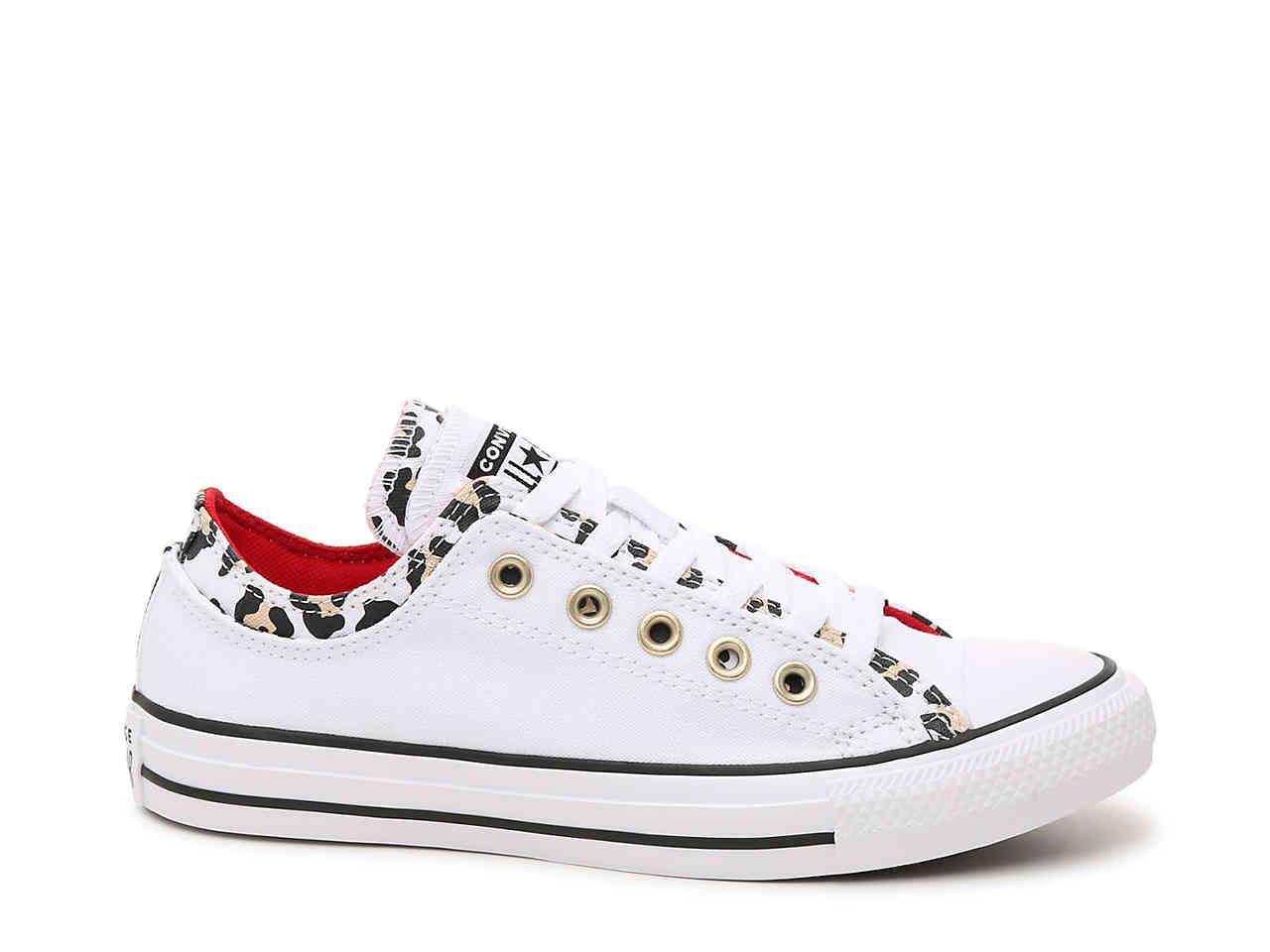 black and leopard print converse