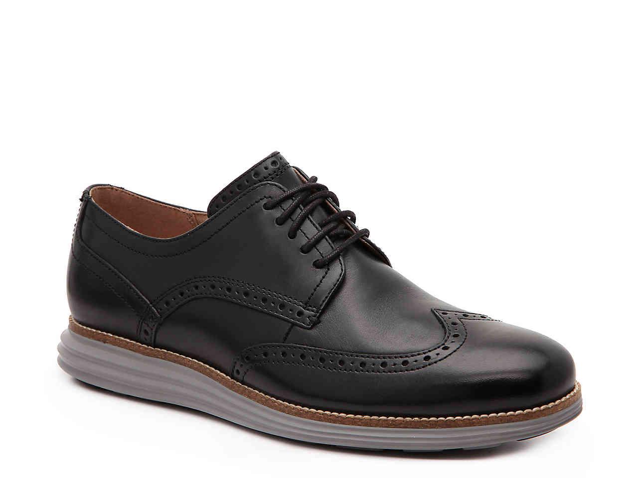 Cole Haan Leather Original Grand Wingtip Oxford in Black for Men - Lyst