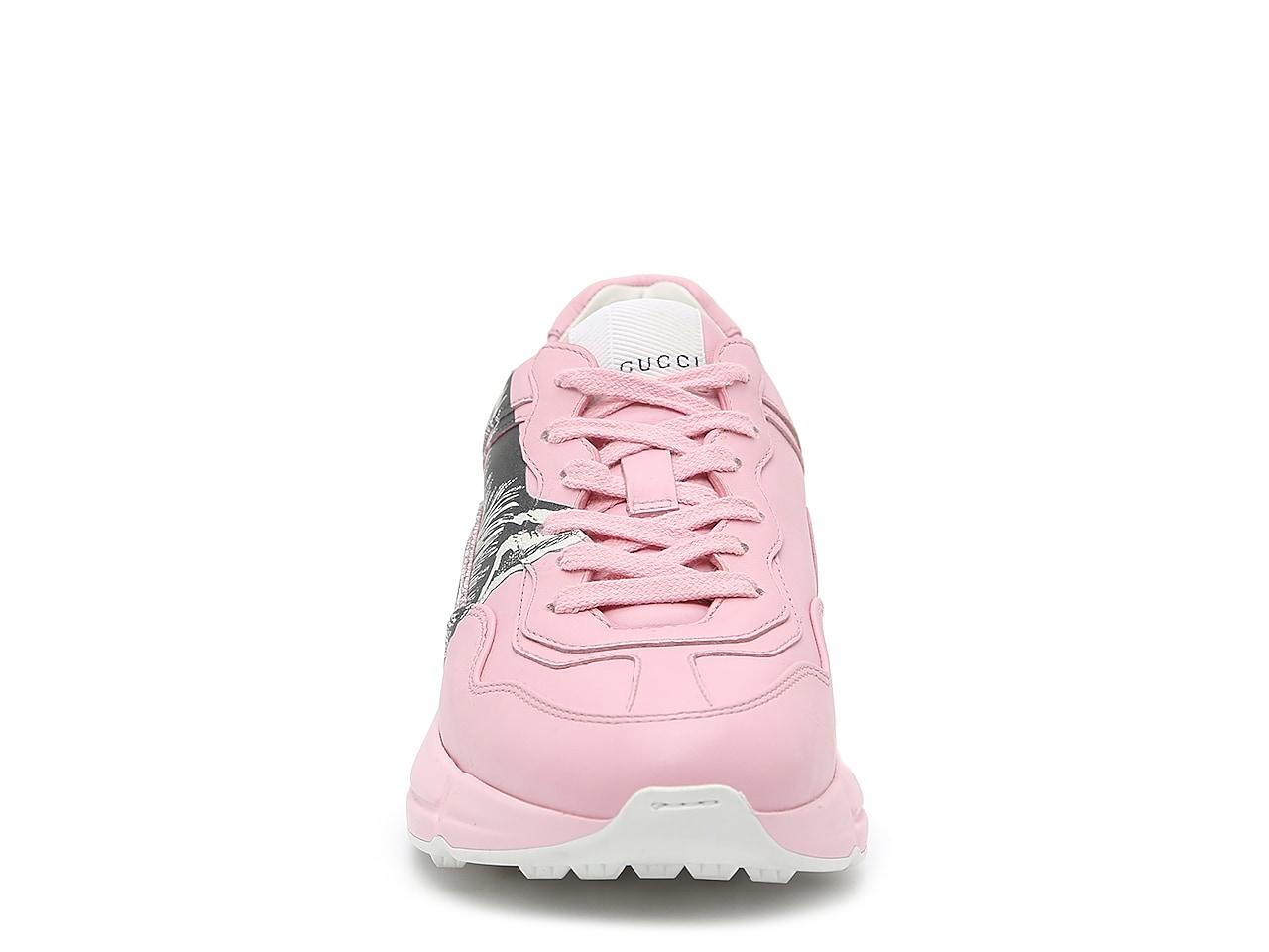 pink gucci rhyton sneakers
