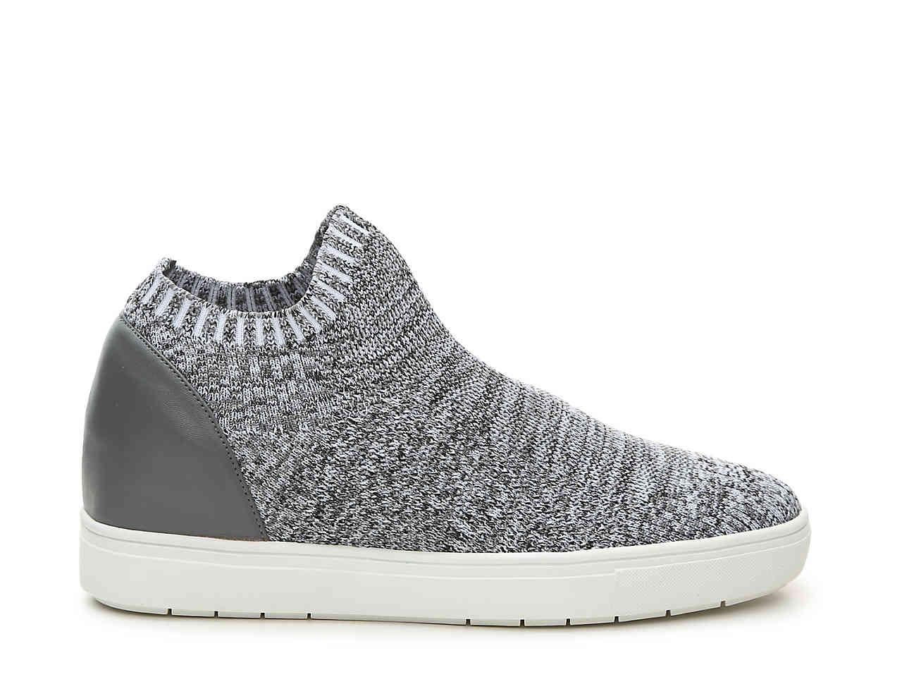 steve madden gray wedge sneaker