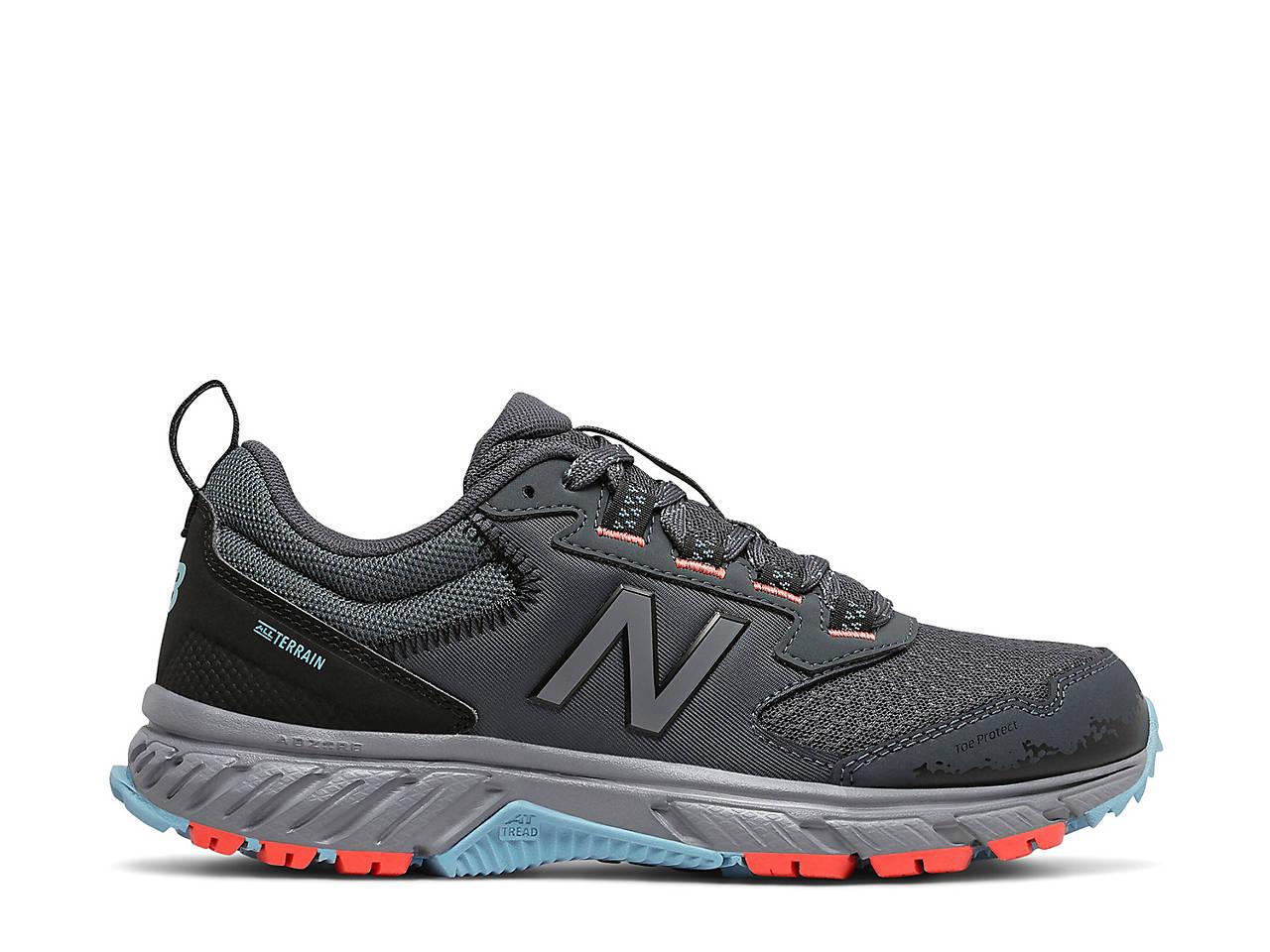 New Balance Leather 510 V5 Trail Running Shoe in Grey/Blue/Red (Gray ...