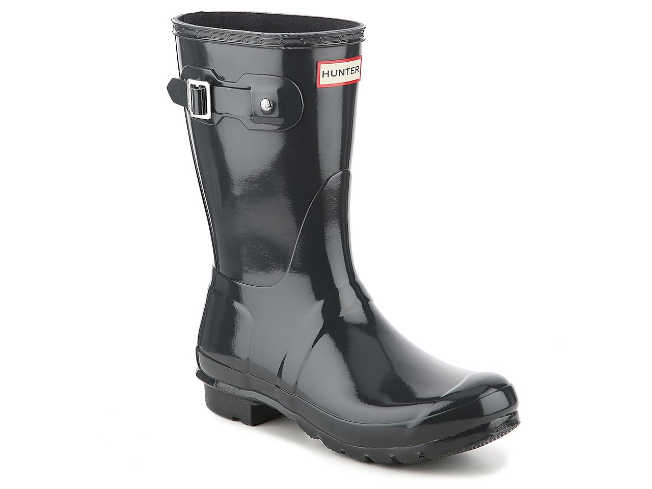 hunter short gloss rain boots