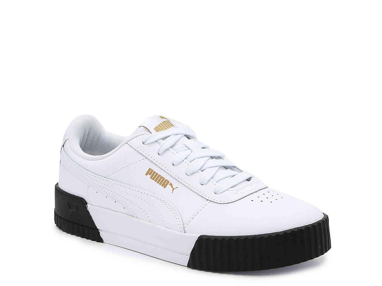 puma white carina classic sneakers