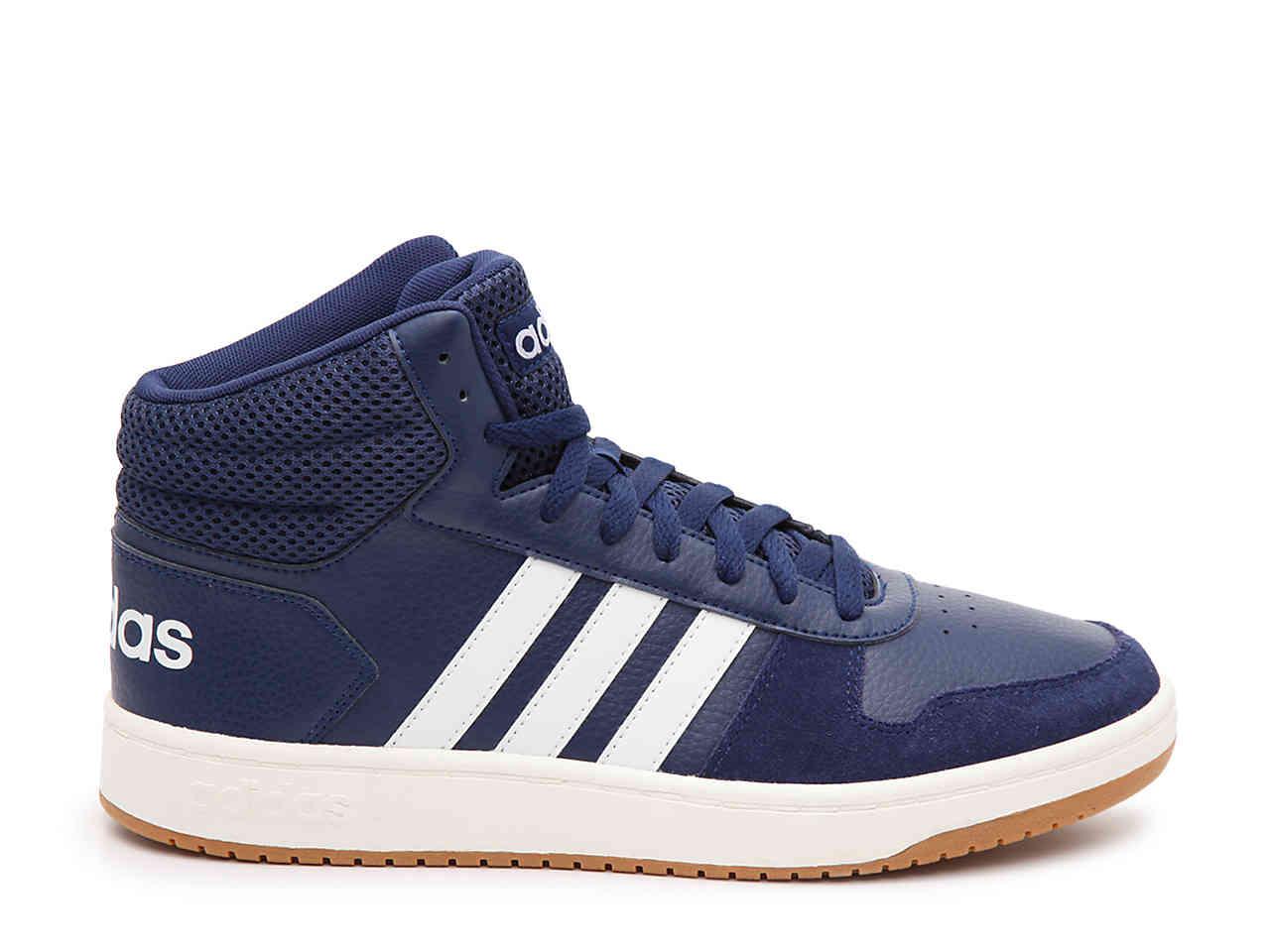 adidas Leather Hoops 2.0 Mid Sneaker in Navy (Blue) for Men | Lyst