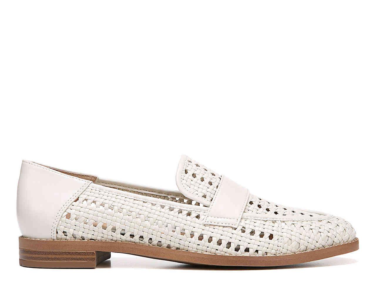 franco sarto white loafers