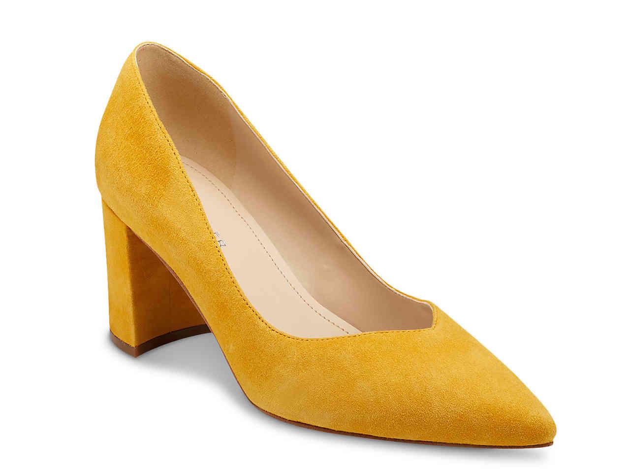 Marc Fisher Caitlin Pump in Yellow Suede (Yellow) - Lyst
