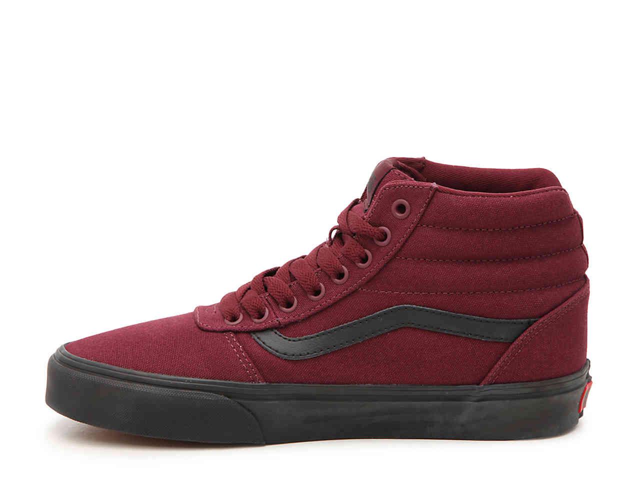Vans Ward Hi High-top Sneaker in Red for Men | Lyst
