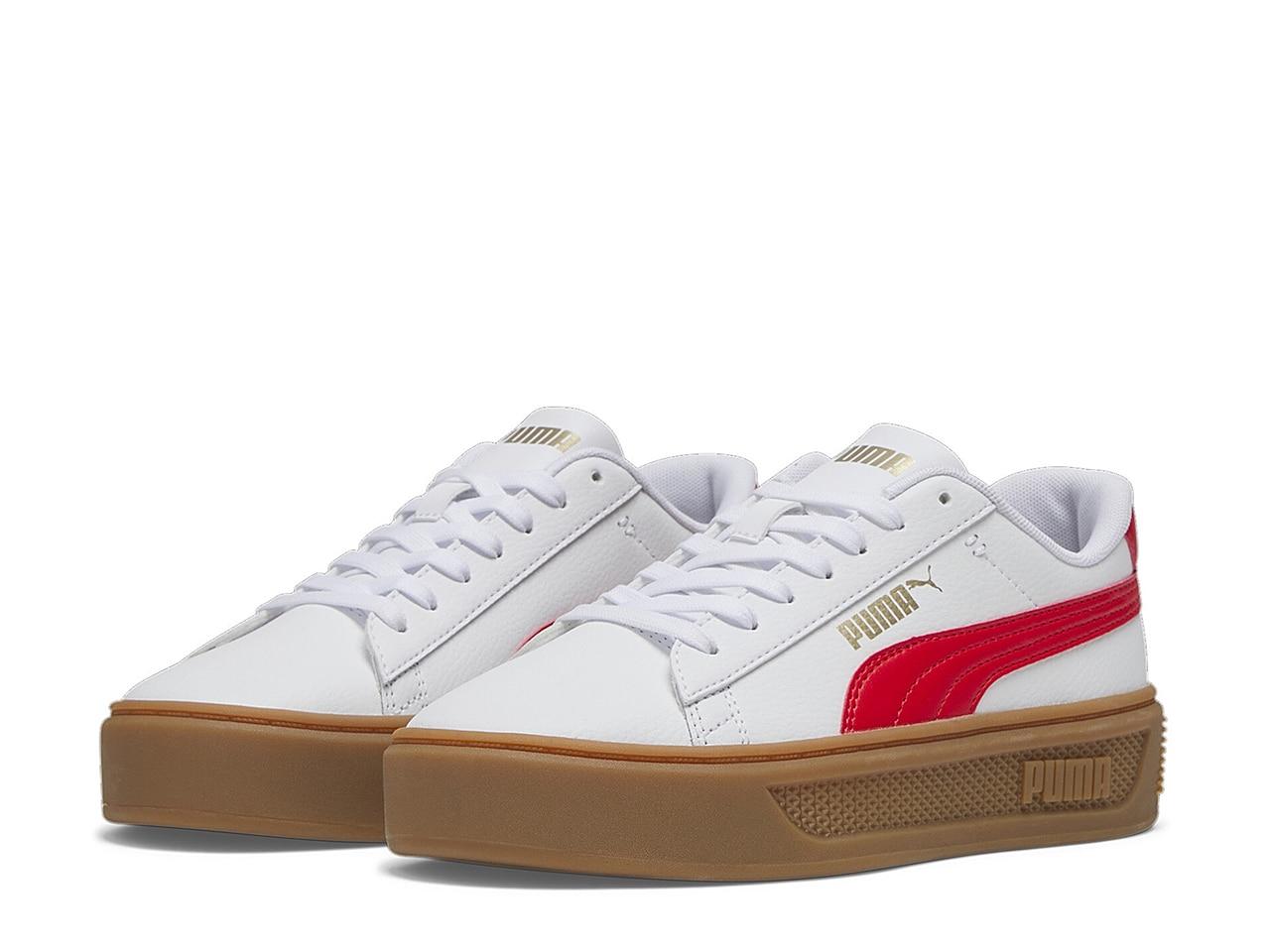 PUMA Smash Platform Sneaker in Red Lyst