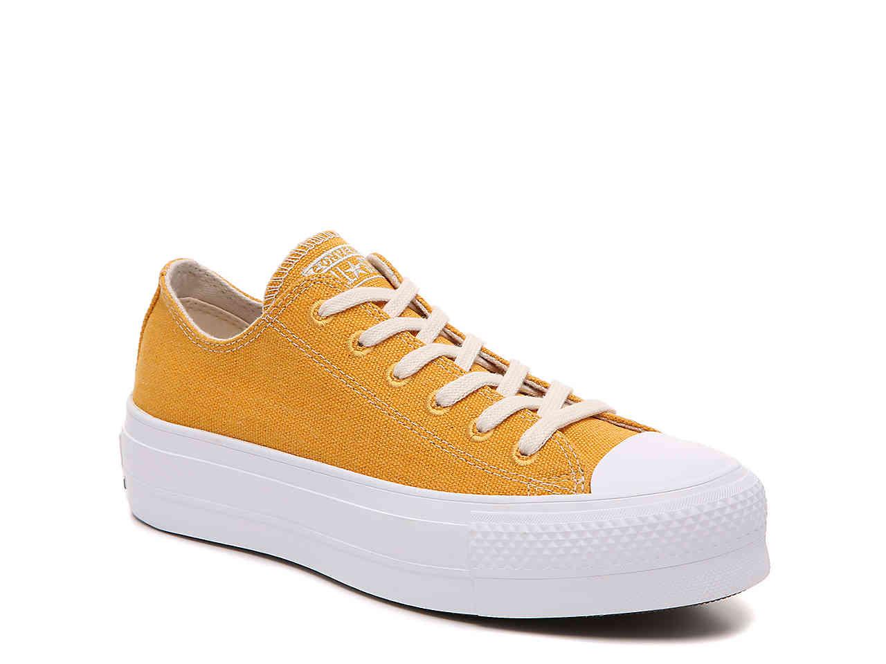 Converse Cotton Chuck Taylor All Star Renew Platform Sneaker in Yellow - Lyst