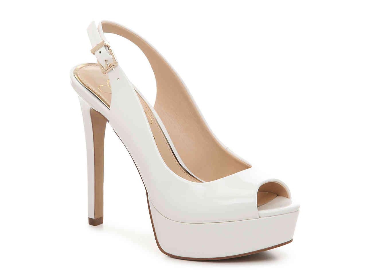 jessica simpson white heels