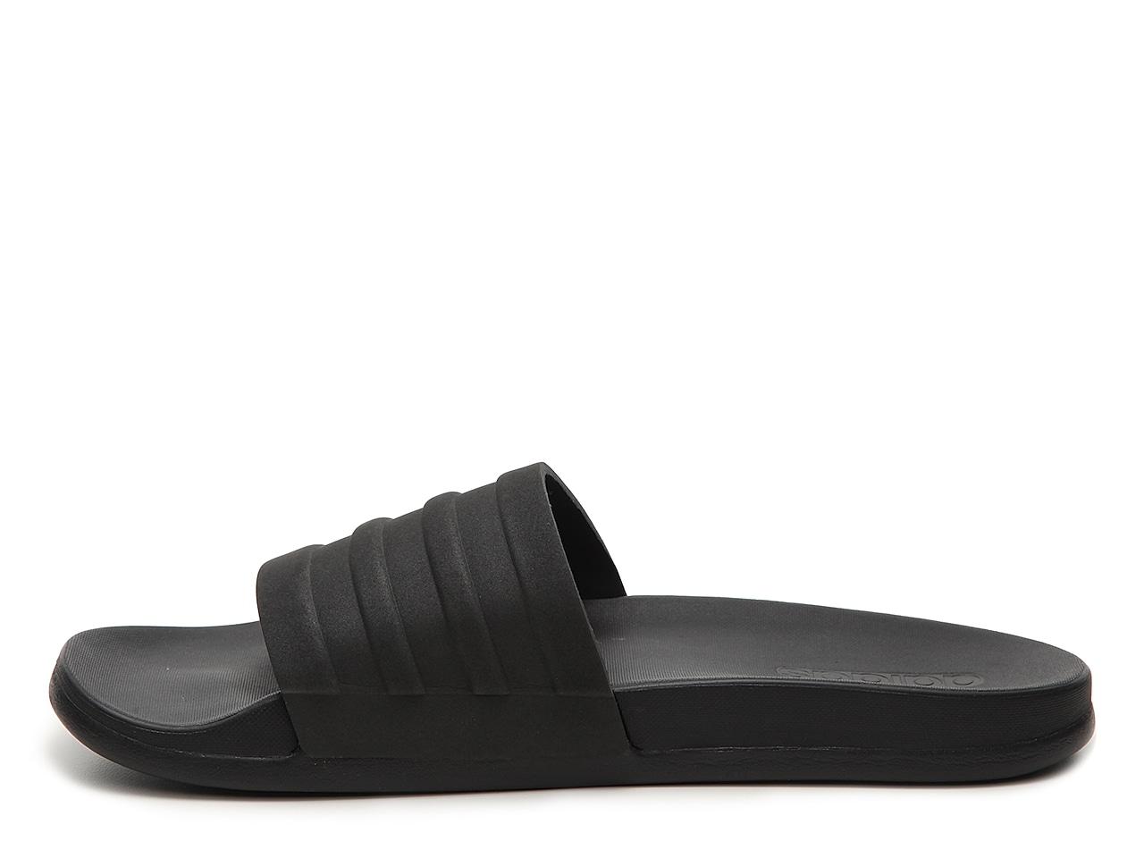 adidas black cloudfoam slides