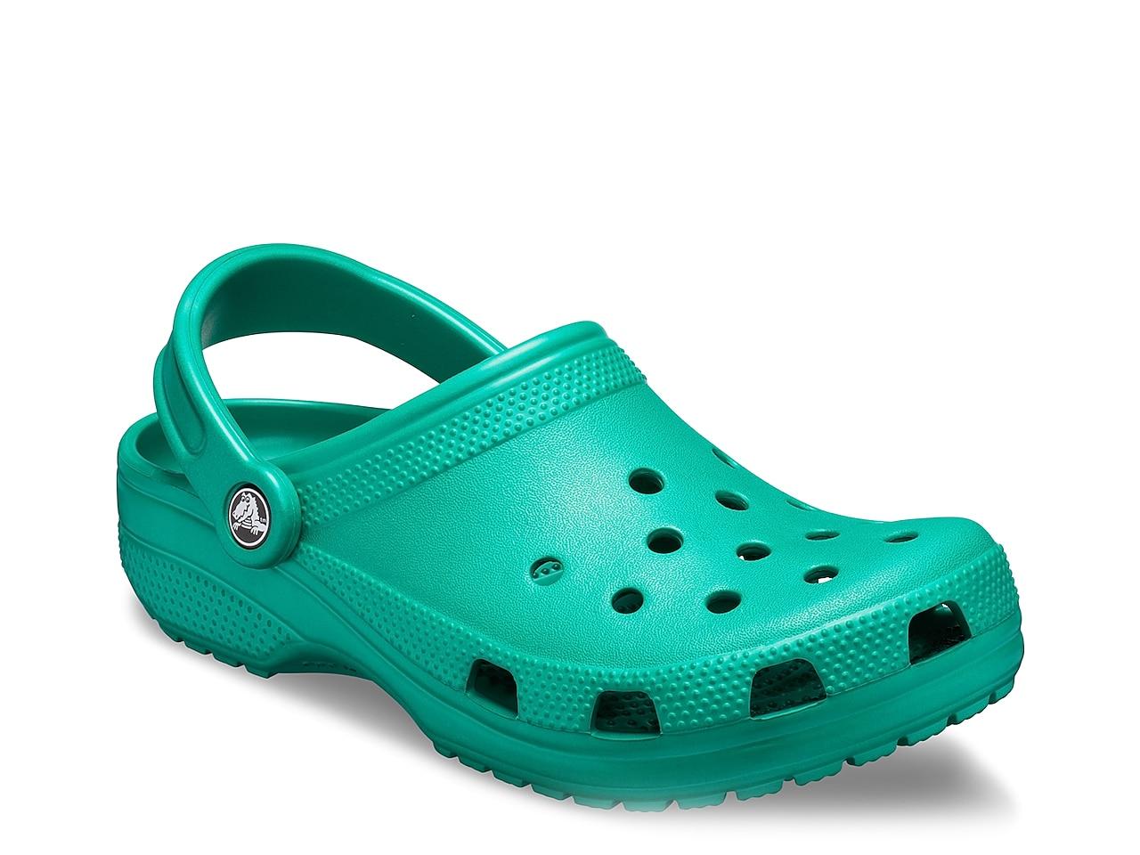 crocs blue green
