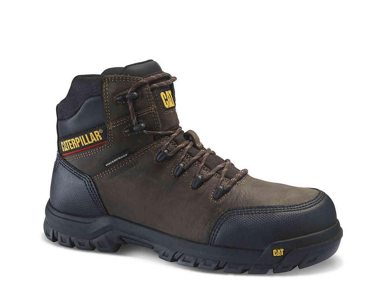 Caterpillar Leather Resorption Work Boot in Dark Brown (Brown) for Men