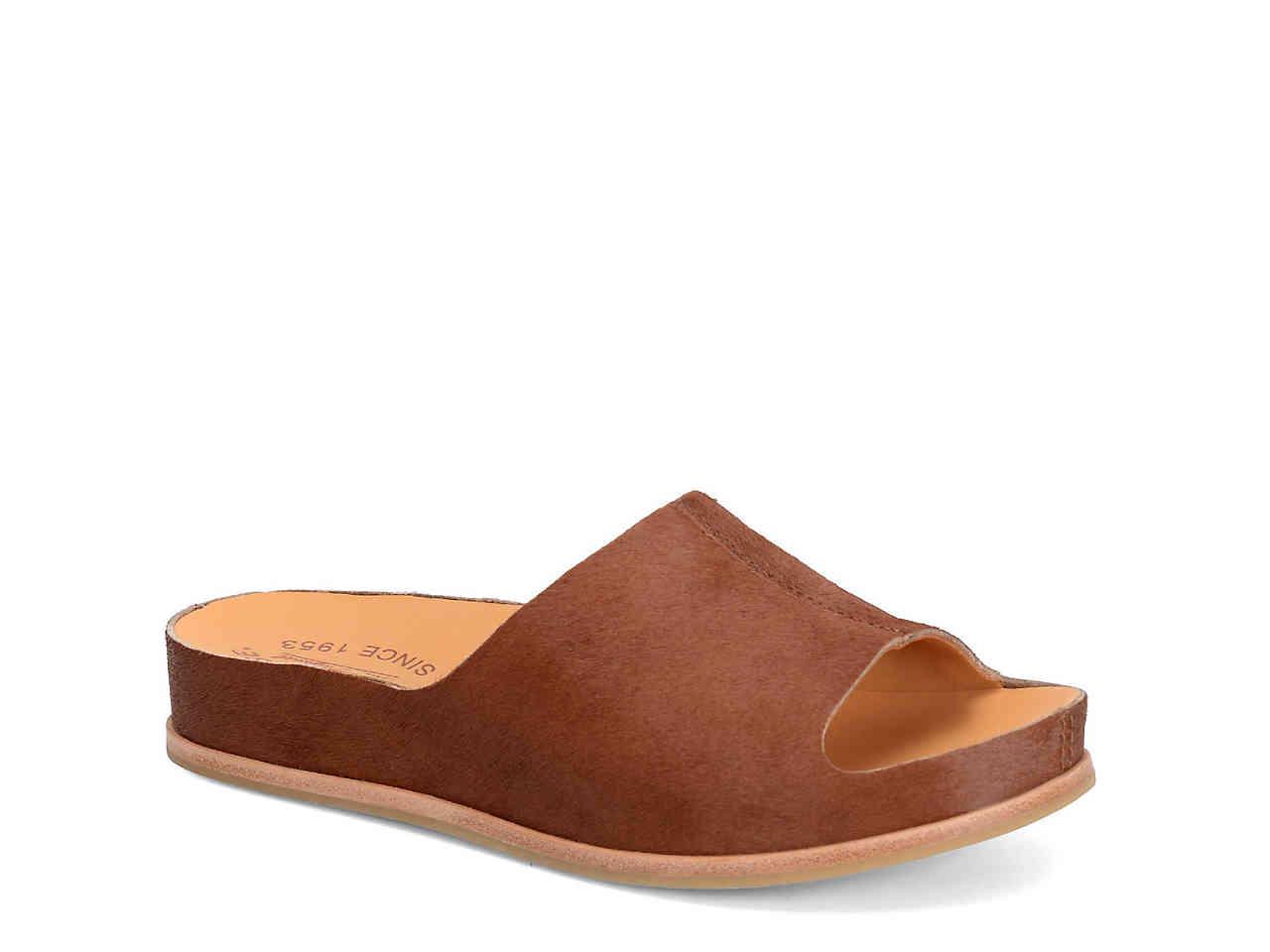 Kork-Ease Leather Tutsi Slide Sandal in Brown - Lyst
