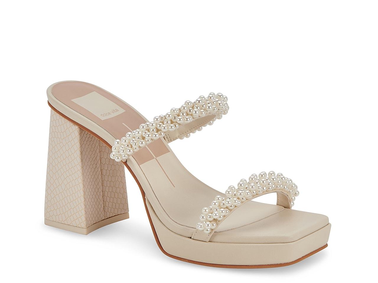 dolce vita white platform sandals