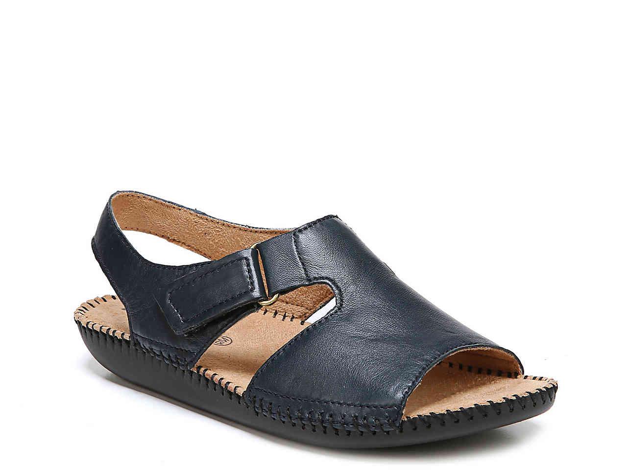 Naturalizer Leather Scout Flat Sandals in Navy (Blue) - Save 30% - Lyst