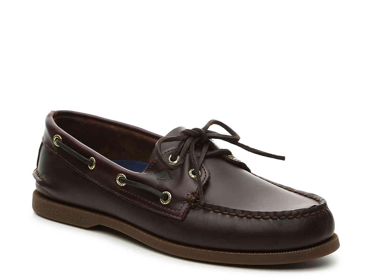 Sperry Top-Sider Leather A/o Amaretto Boat Shoe in Dark Brown (Brown ...