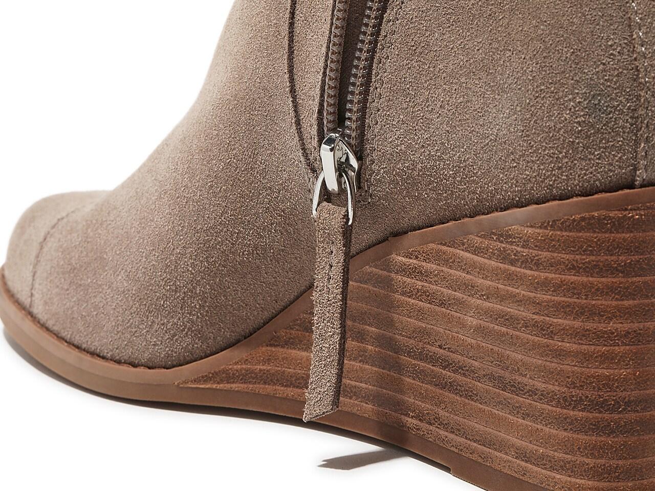 TOMS Amelia Wedge Bootie in Brown Lyst