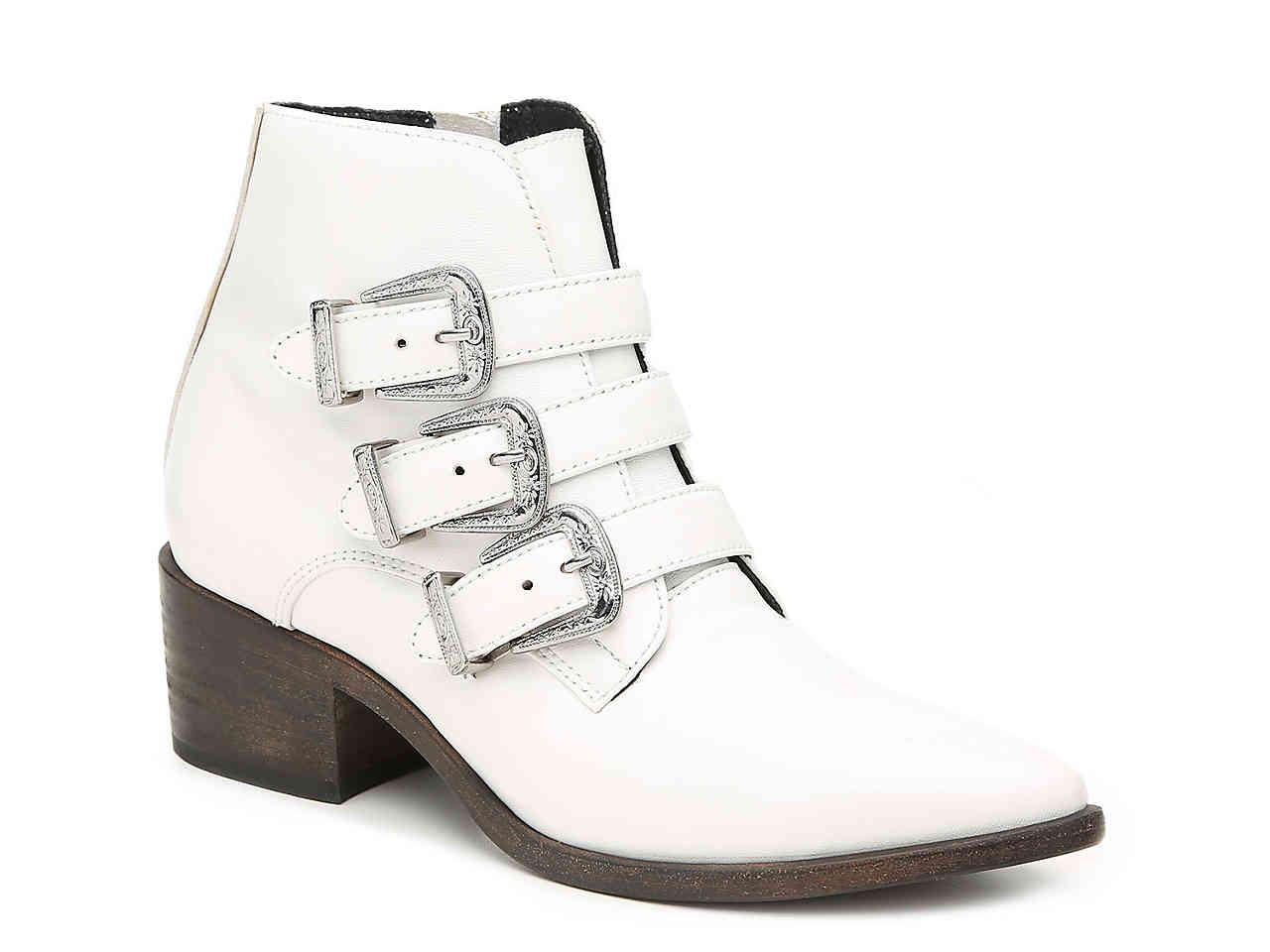 steve madden white western booties