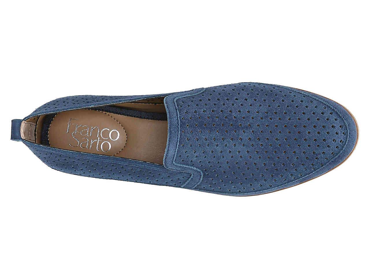franco sarto navy blue loafers