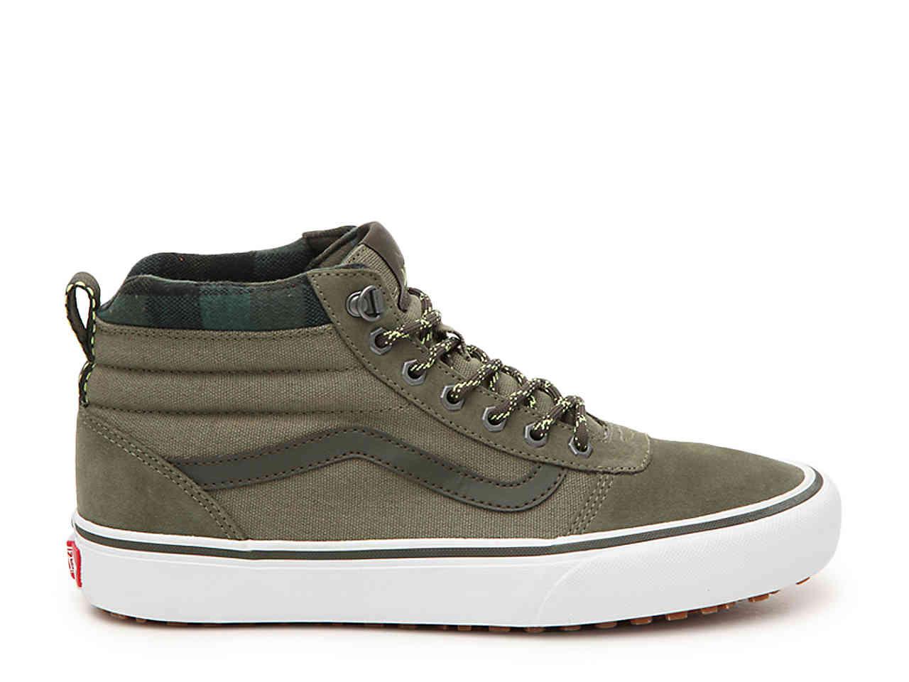 Vans Flannel Ward Hi Mte High-top Sneaker in Olive Green (Green) for ...