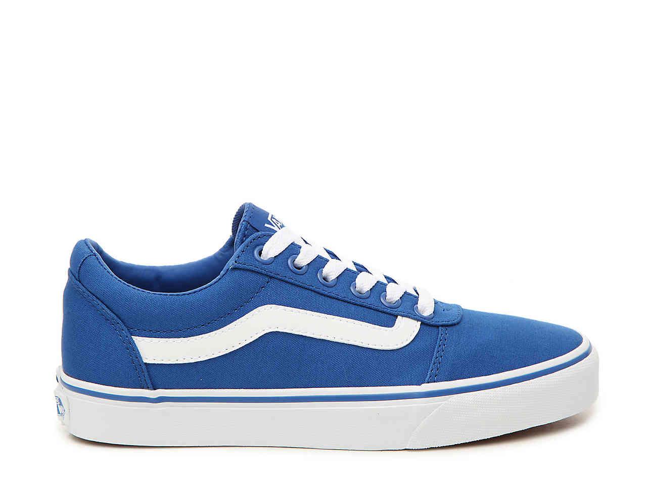 royal blue and white vans