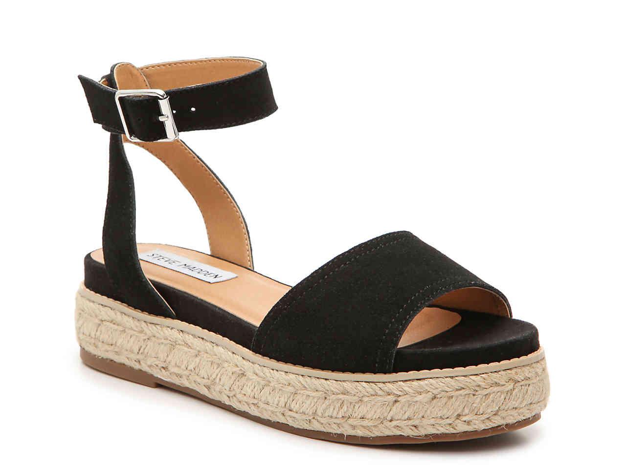 steve madden black chunky sandals