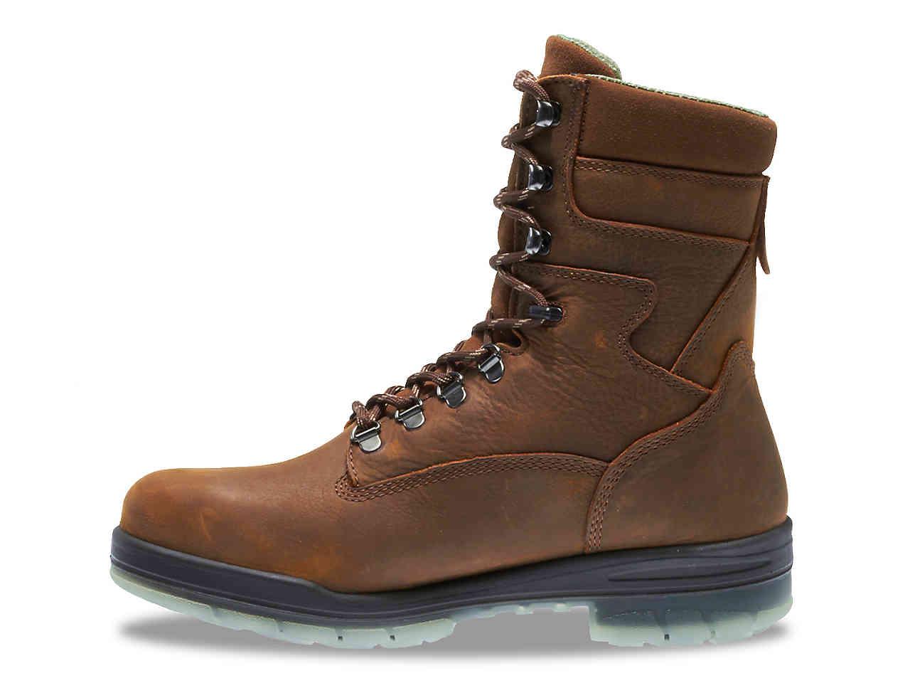 Wolverine Leather Durashock Steel Toe Work Boot in Dark Brown (Brown
