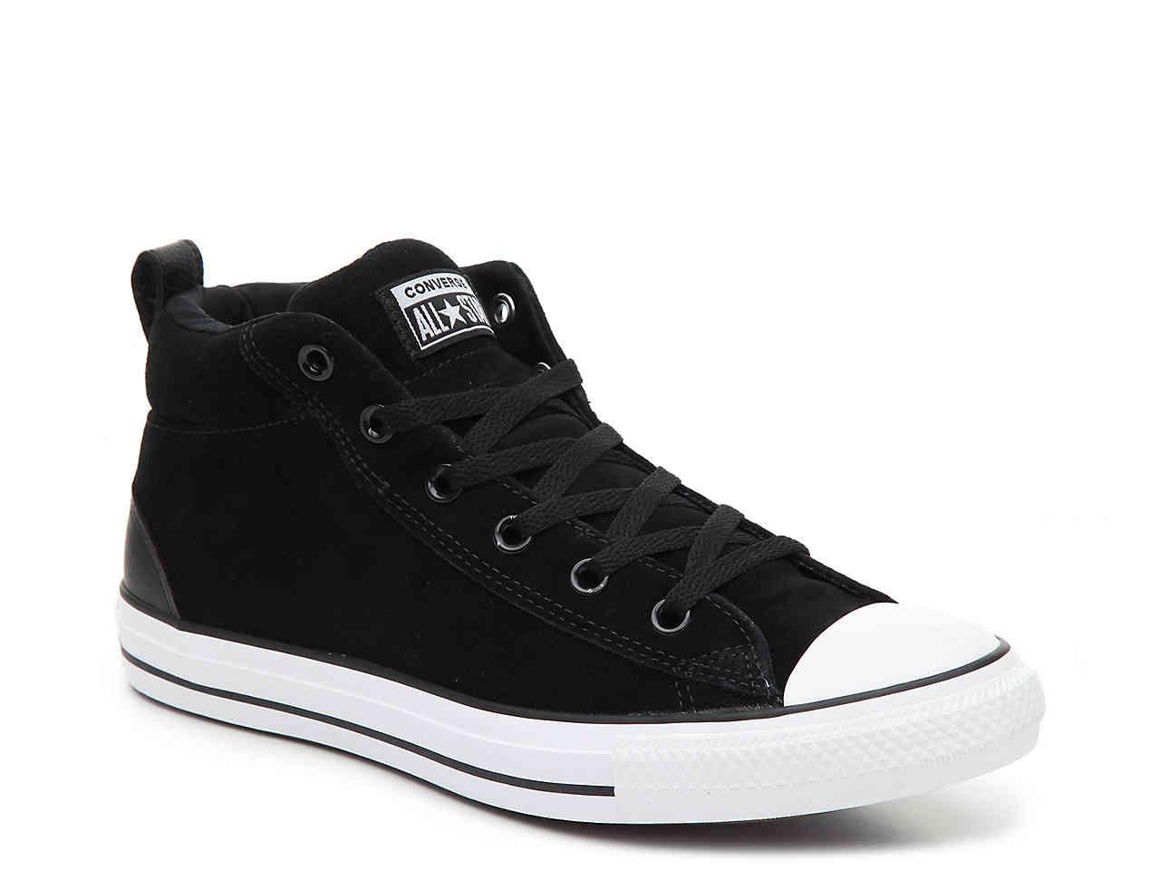 Converse Suede Chuck Taylor All Star Street Mid-top Sneaker in Black