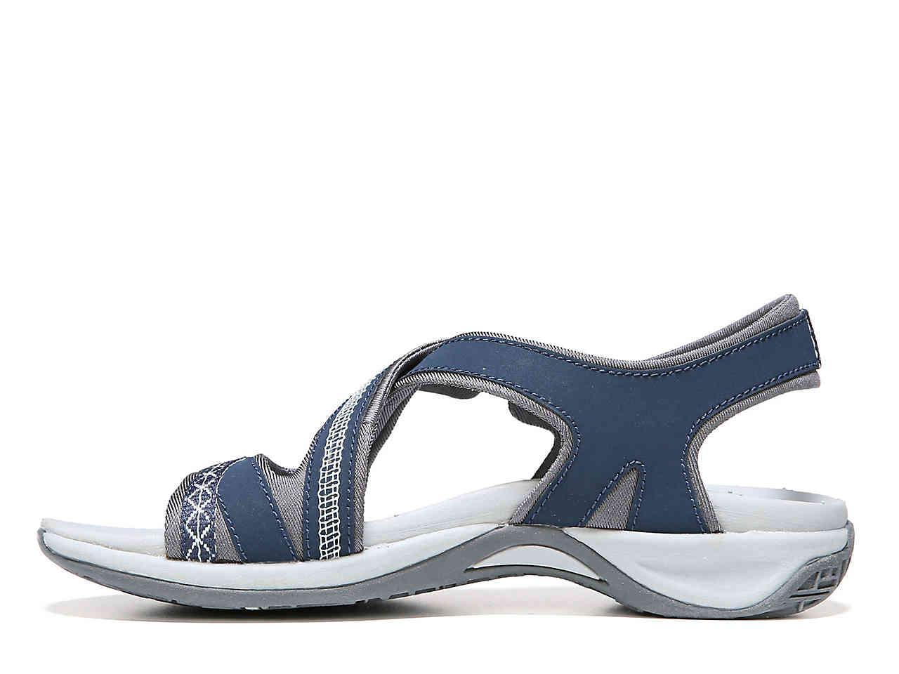 Dr. Scholls Leather Panama Sport Sandal in Navy/Grey (Blue) Lyst