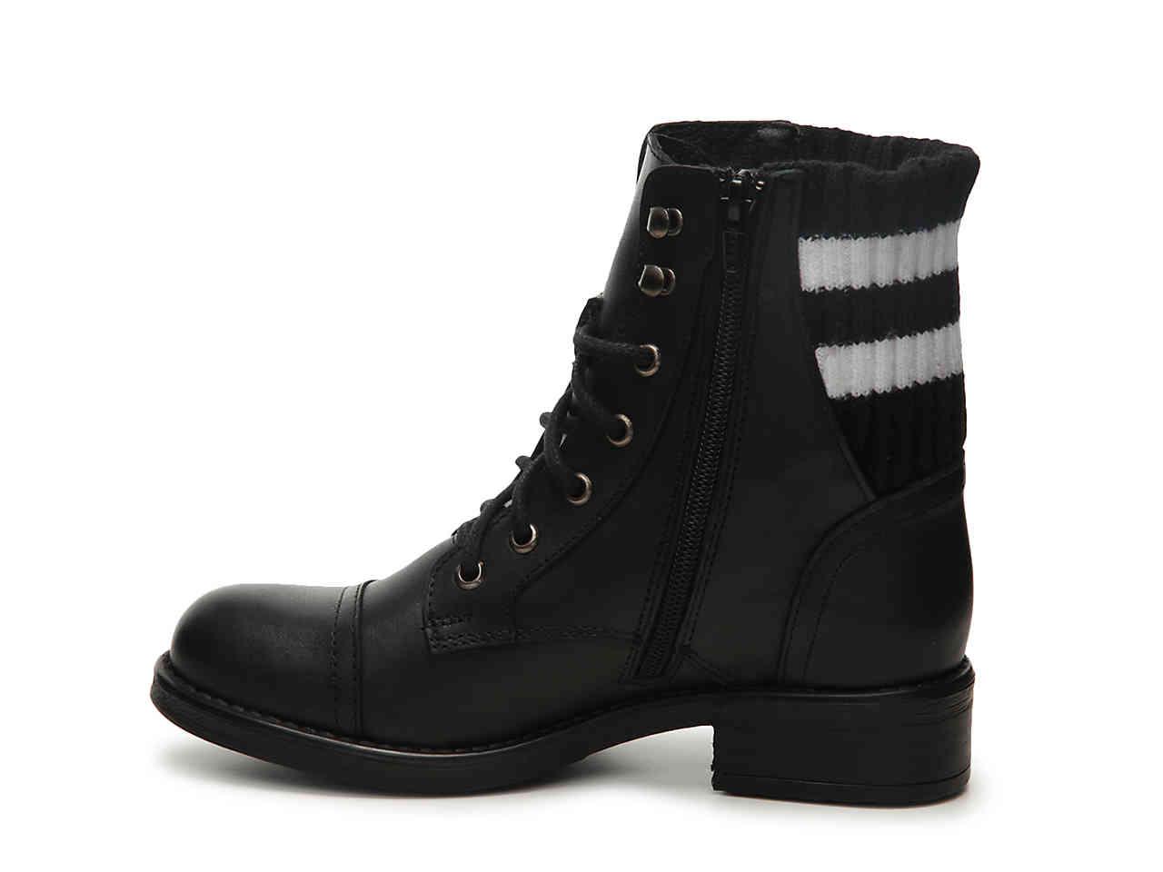steve madden azure combat boot