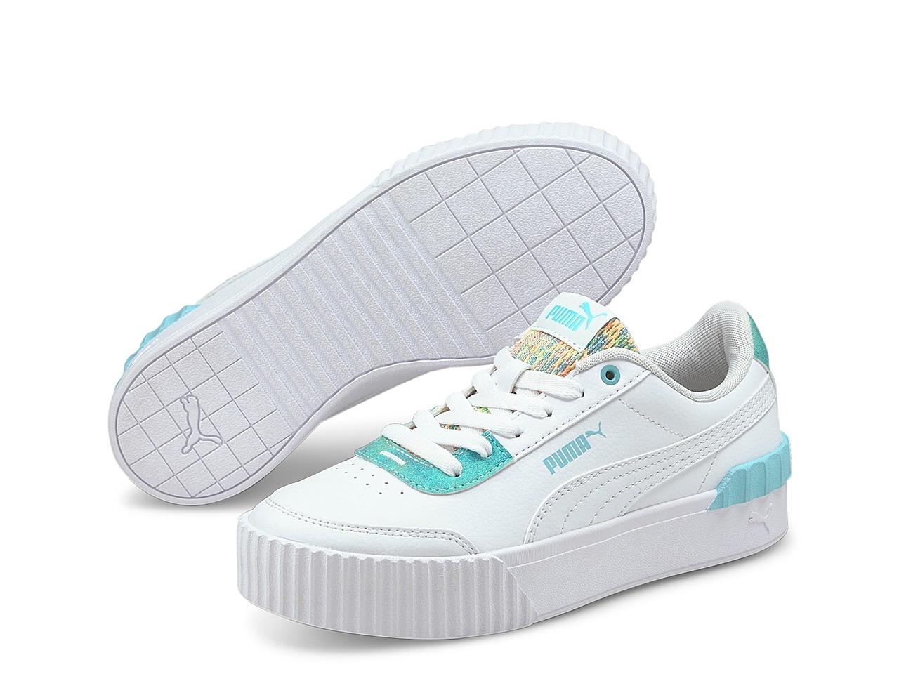 PUMA Carina Lift Sneaker in White/Blue (Blue) | Lyst