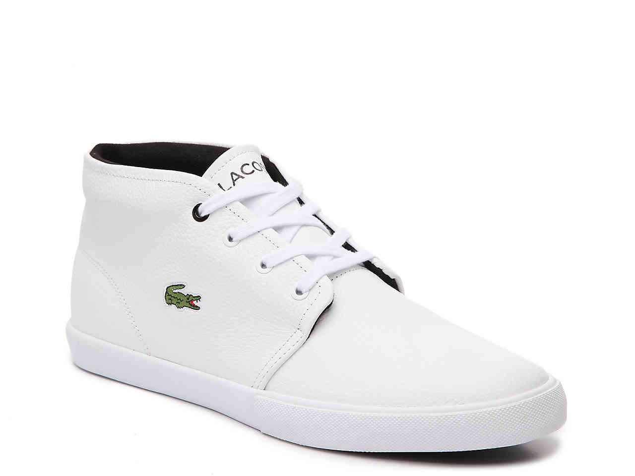 white lacoste sneakers for men